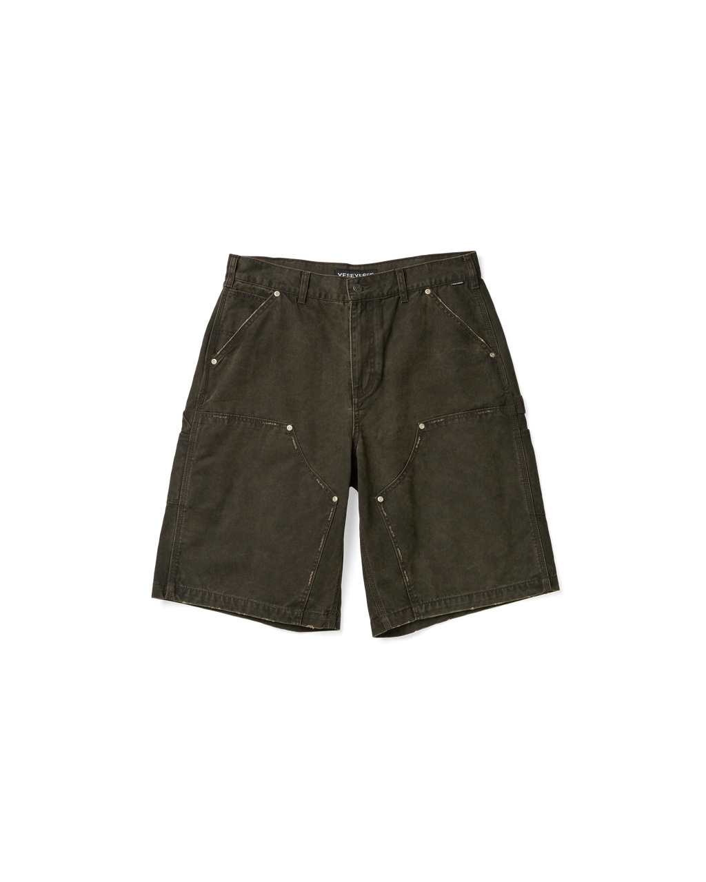 yeseyesee - Washed Canvas Carpenter Shorts (Charcoal) product image 1 | TRAB K-Fashion Australia