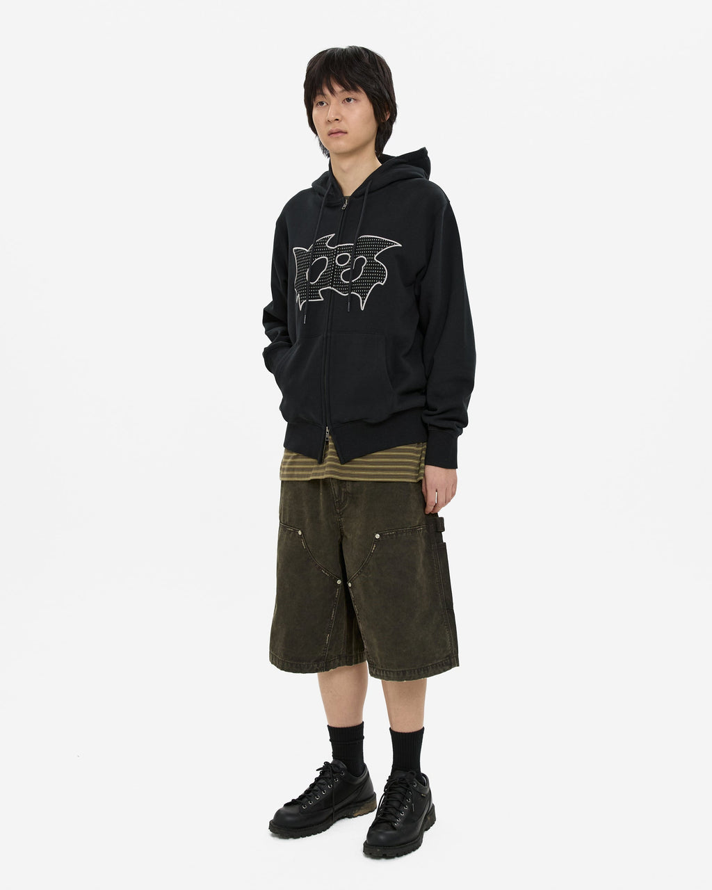 yeseyesee - Washed Canvas Carpenter Shorts (Charcoal) product image 11 | TRAB K-Fashion Australia