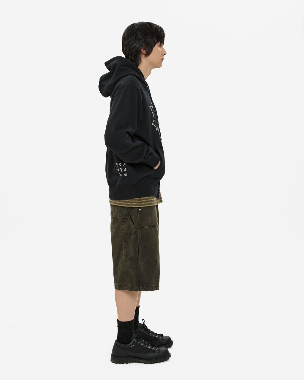 yeseyesee - Washed Canvas Carpenter Shorts (Charcoal) product image 12 | TRAB K-Fashion Australia