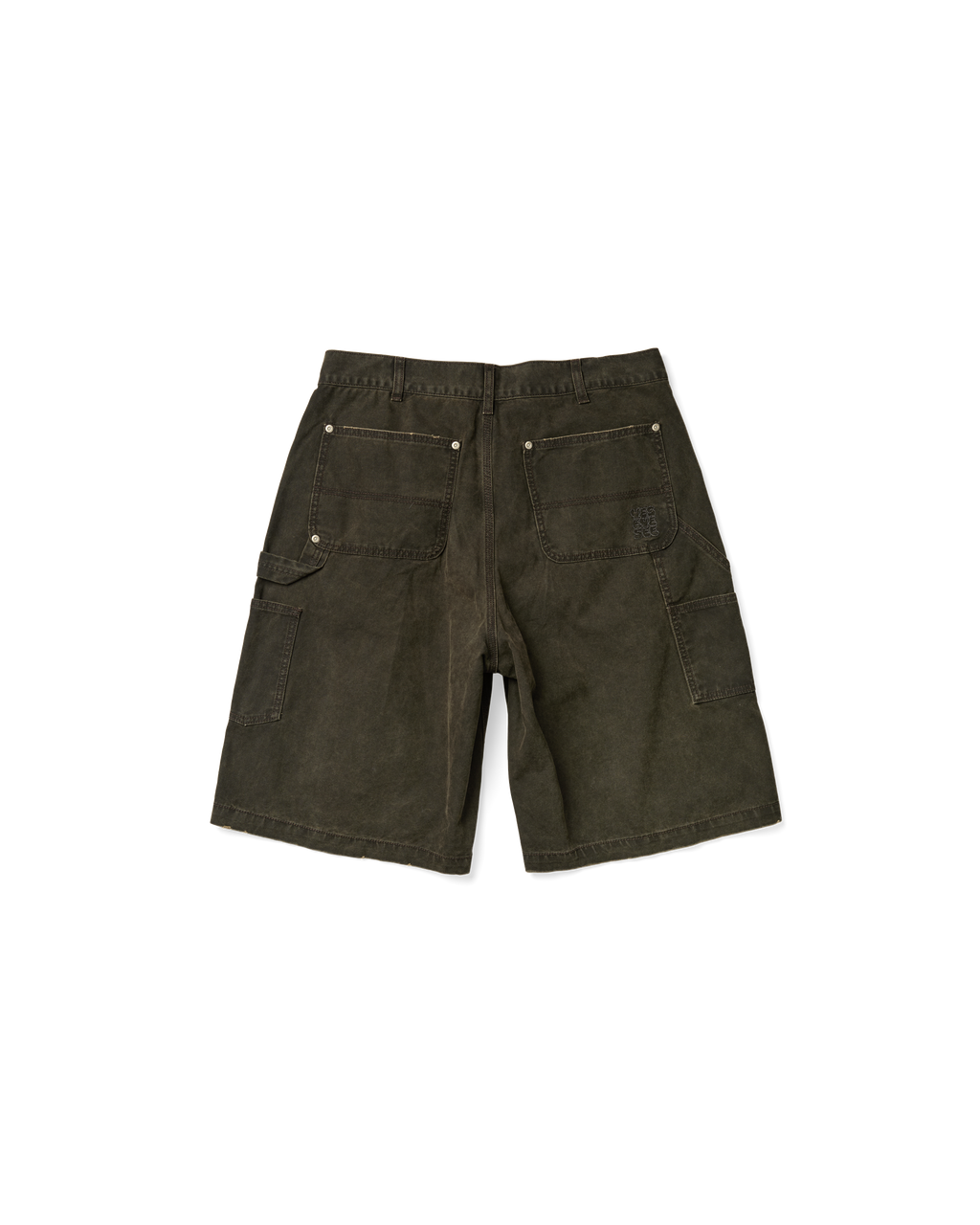 yeseyesee - Washed Canvas Carpenter Shorts (Charcoal) product image 2 | TRAB K-Fashion Australia