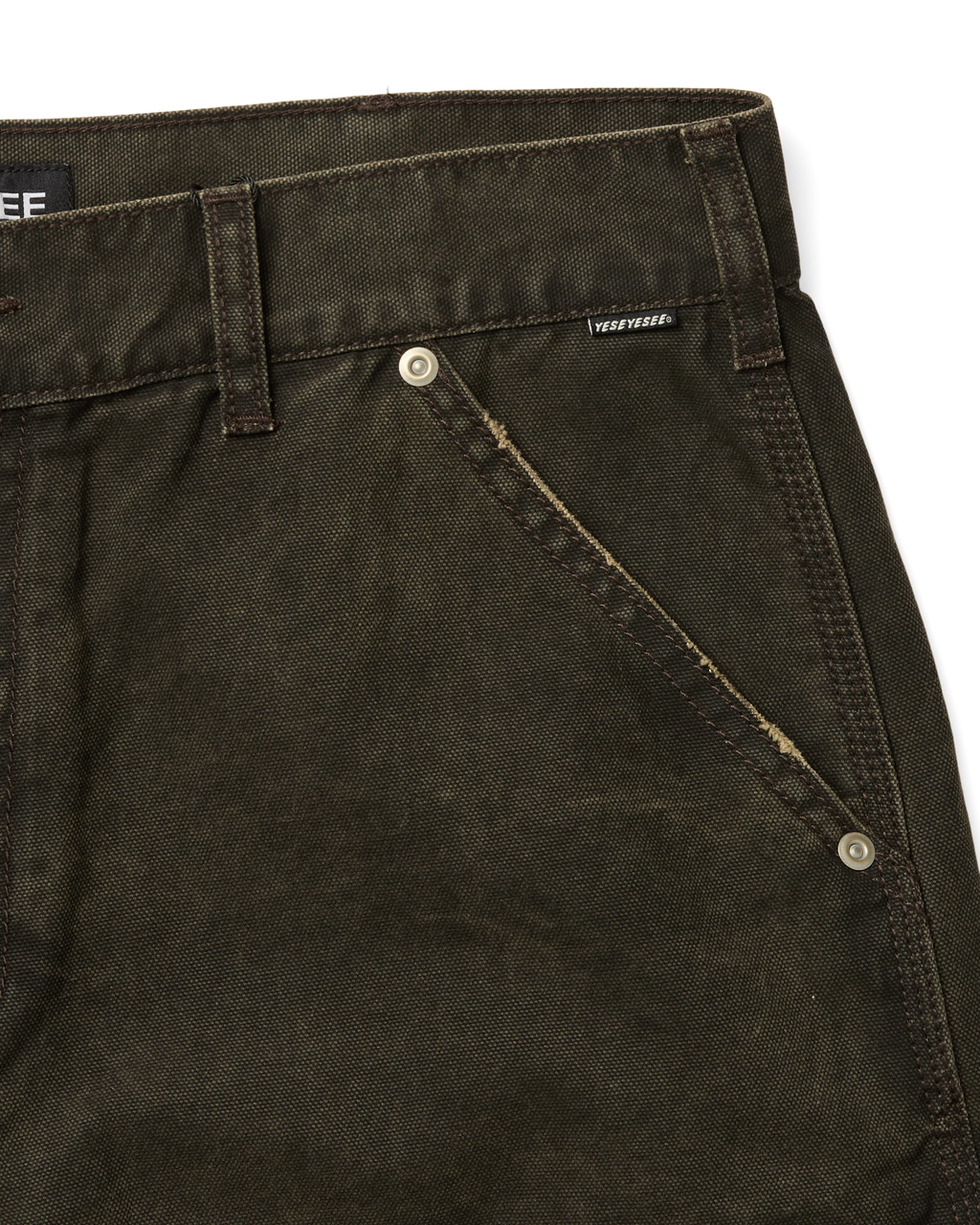 yeseyesee - Washed Canvas Carpenter Shorts (Charcoal) product image 4 | TRAB K-Fashion Australia
