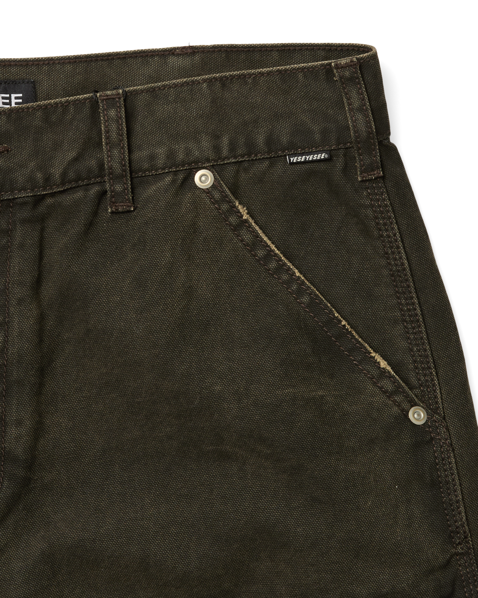 yeseyesee - Washed Canvas Carpenter Shorts (Charcoal) product image 4 | TRAB K-Fashion Australia