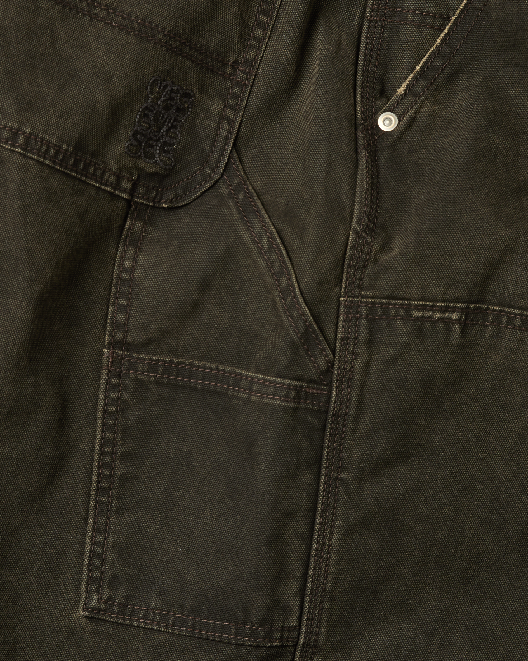 yeseyesee - Washed Canvas Carpenter Shorts (Charcoal) product image 6 | TRAB K-Fashion Australia