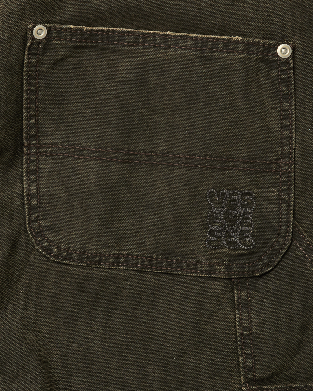 yeseyesee - Washed Canvas Carpenter Shorts (Charcoal) product image 7 | TRAB K-Fashion Australia