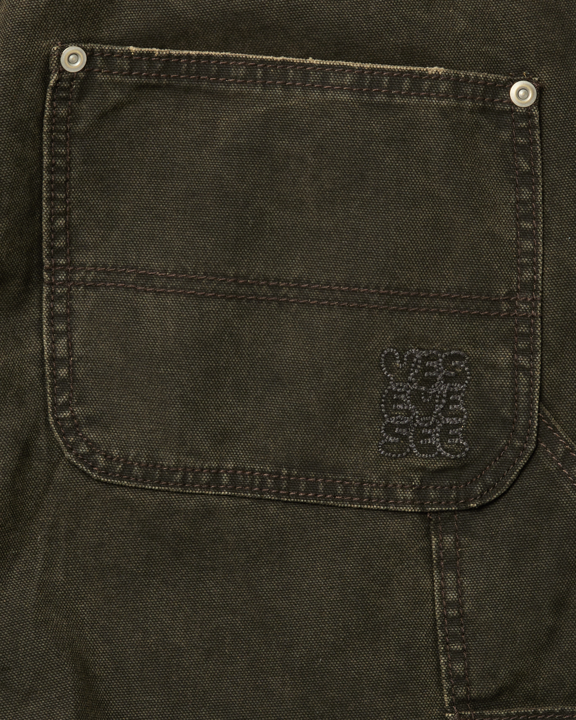 yeseyesee - Washed Canvas Carpenter Shorts (Charcoal) product image 7 | TRAB K-Fashion Australia
