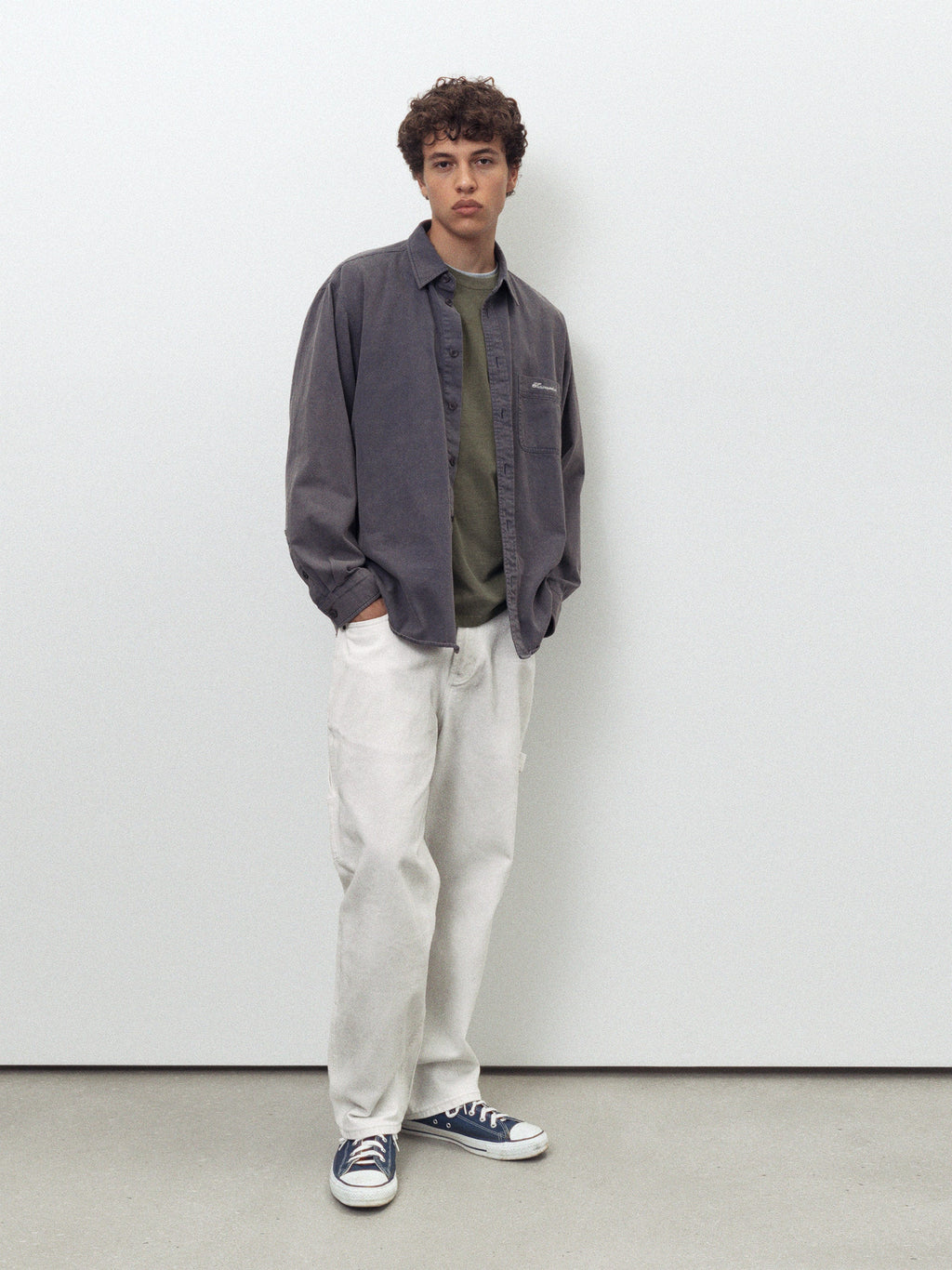 thisisneverthat - Washed Twill Shirt (Navy) product image 4 | TRAB K-Fashion Australia
