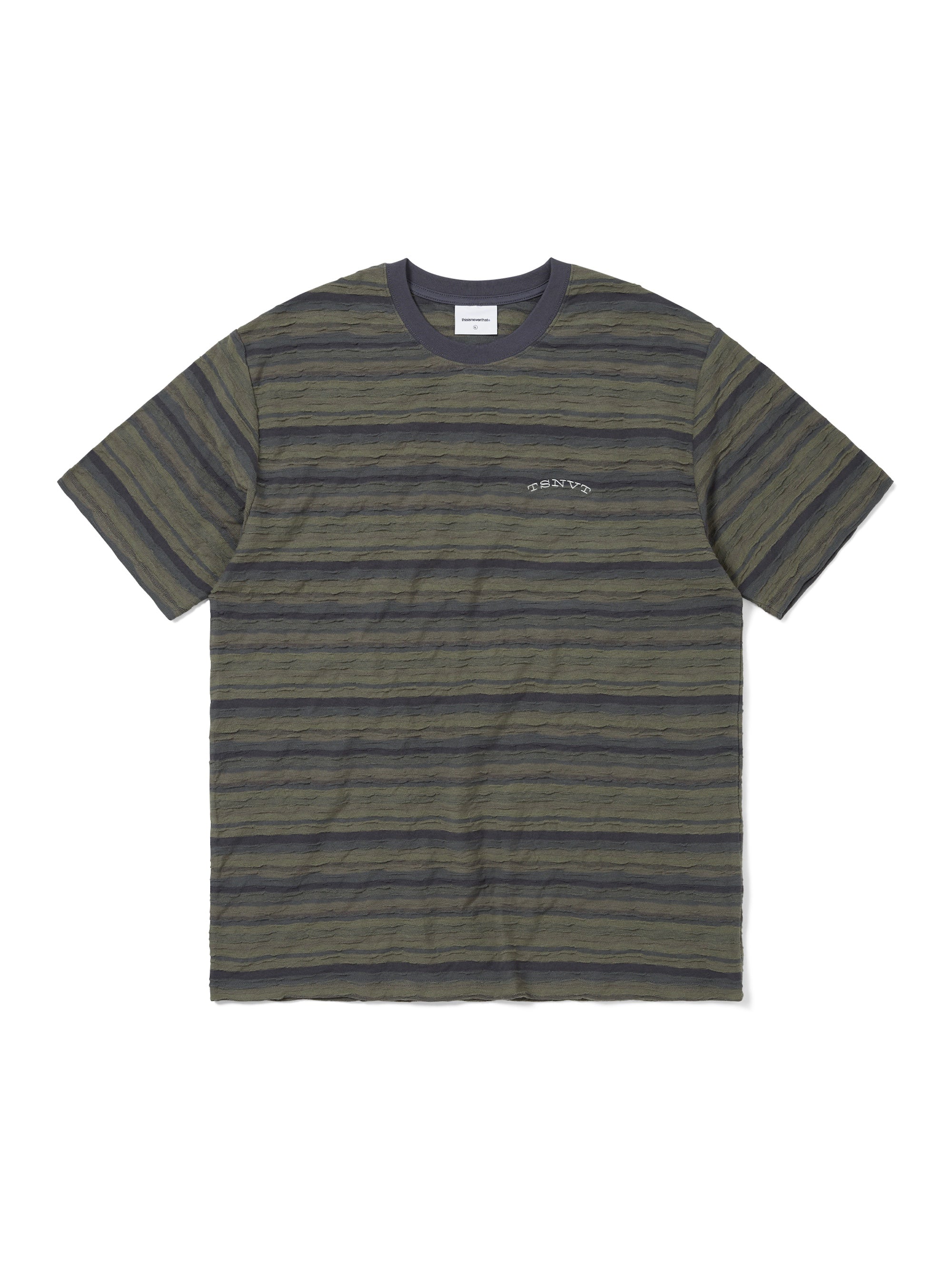 thisisneverthat - Wave Jacquard Tee (Dark Purple) product image 1 | TRAB K-Fashion Australia