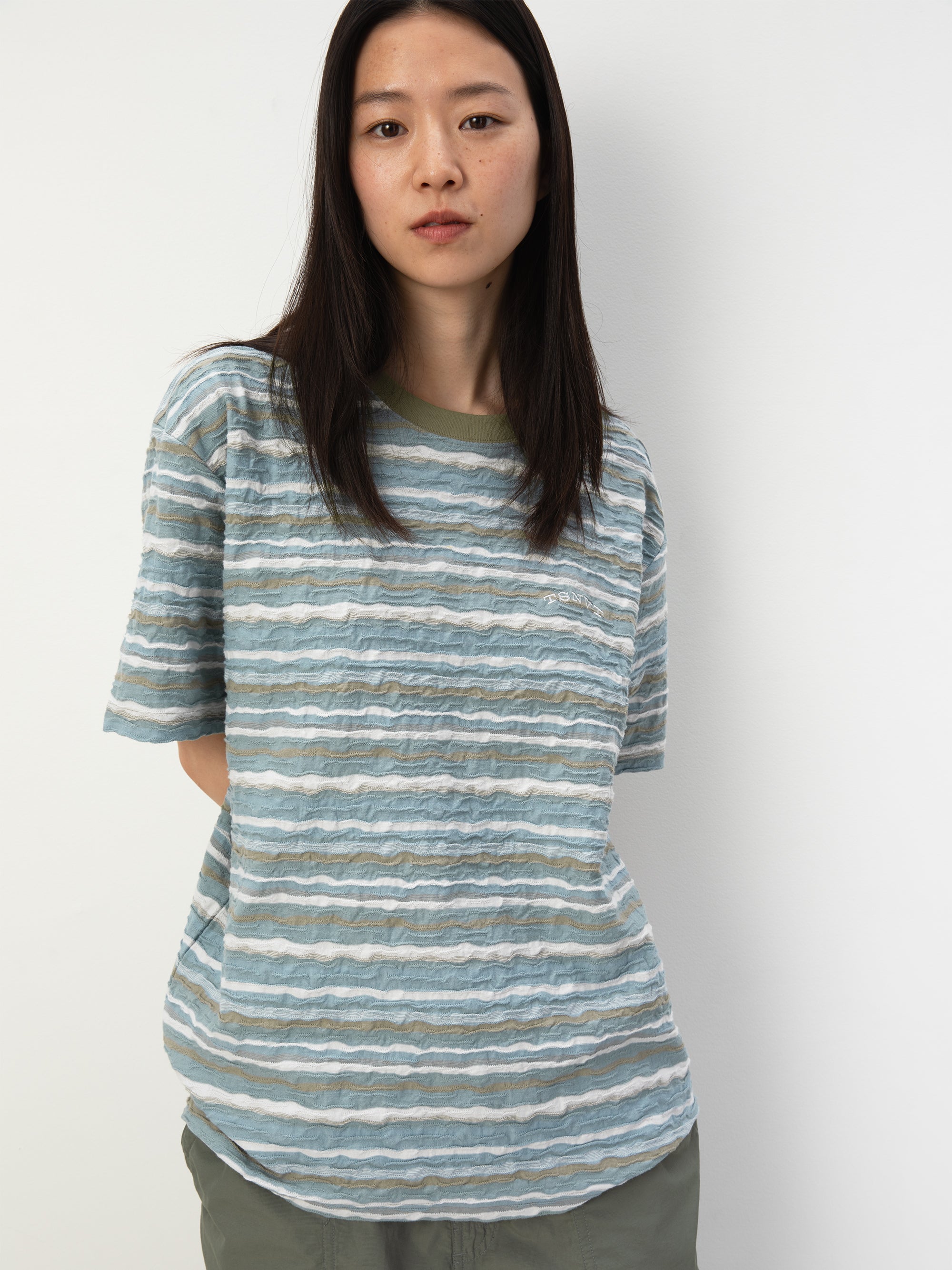 thisisneverthat - Wave Jacquard Tee (Blue) product image 5 | TRAB K-Fashion Australia
