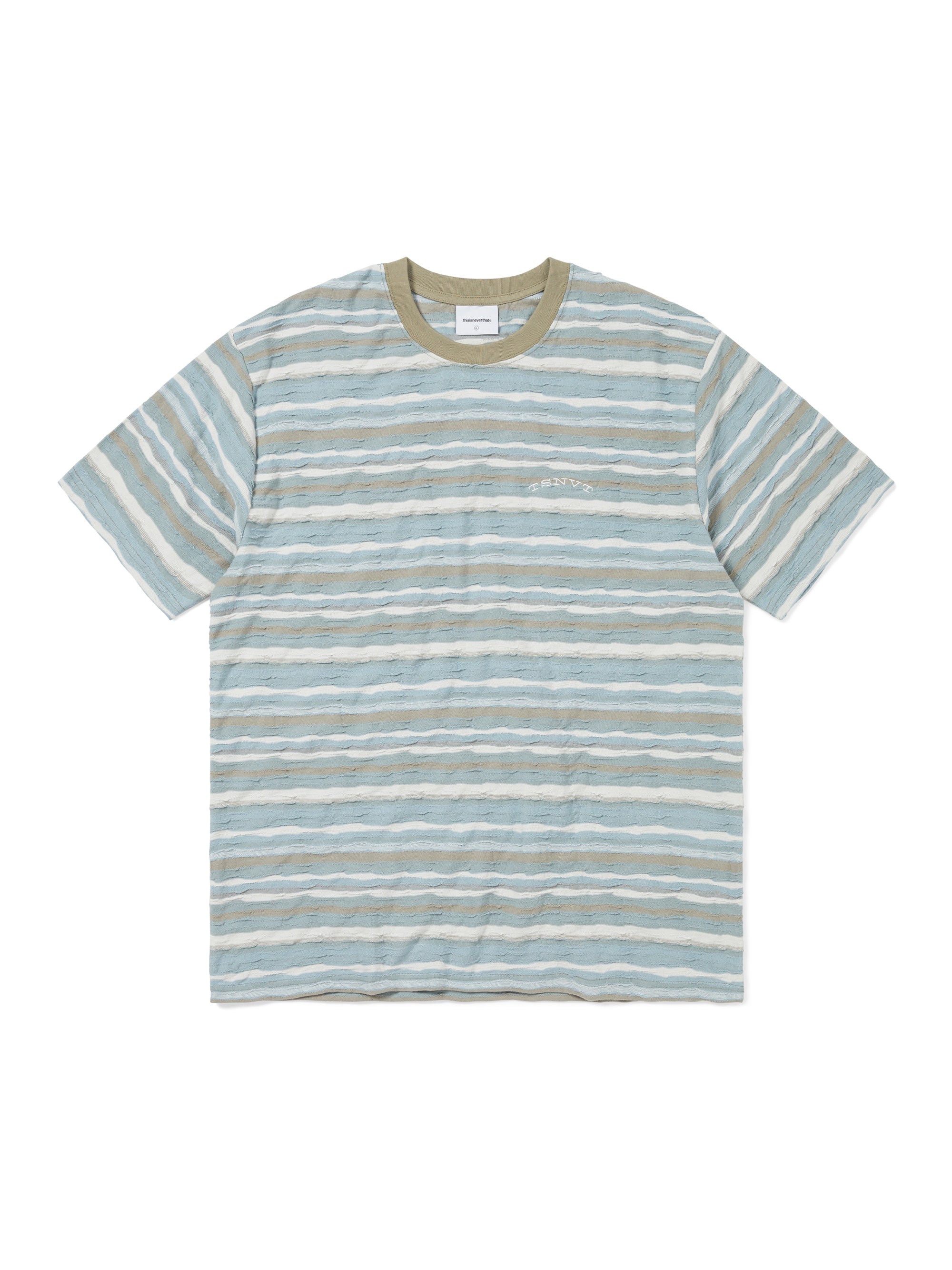 thisisneverthat - Wave Jacquard Tee (Blue) product image 1 | TRAB K-Fashion Australia