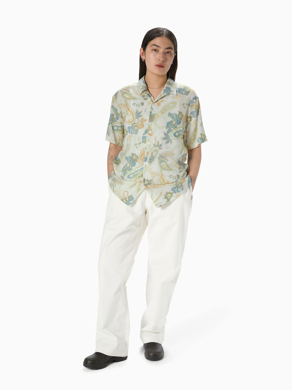 thisisneverthat - Weird Paisley S/S Shirt (Ivory) product image 5 | TRAB K-Fashion Australia