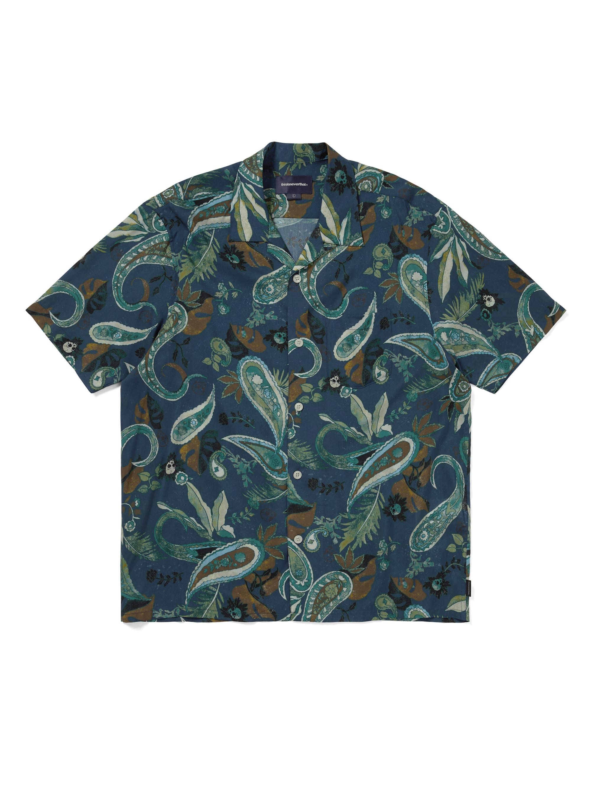 thisisneverthat - Weird Paisley S/S Shirt (Navy) product image 1 | TRAB K-Fashion Australia