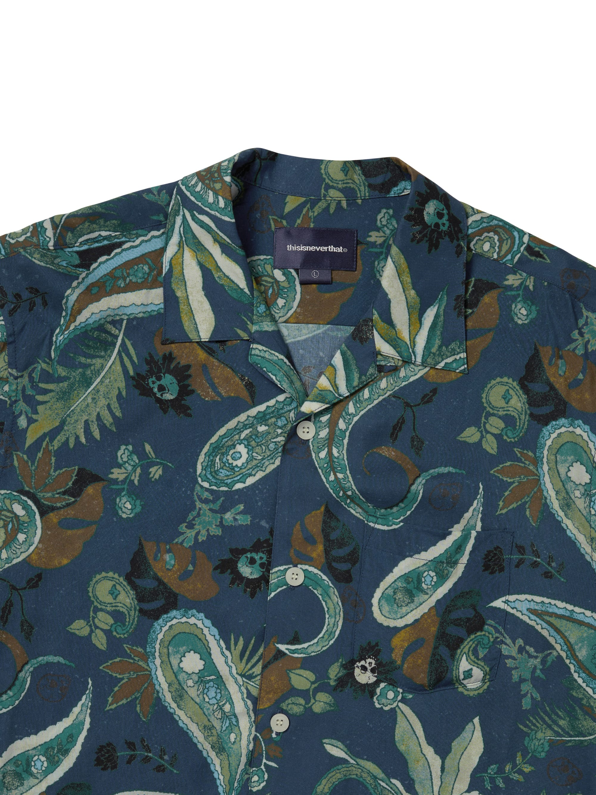 thisisneverthat - Weird Paisley S/S Shirt (Navy) product image 2 | TRAB K-Fashion Australia
