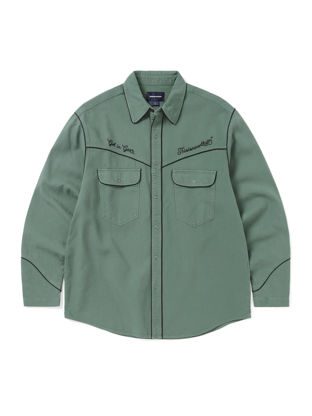 thisisneverthat - Western Shirt (Teal) product image 1 | TRAB K-Fashion Australia