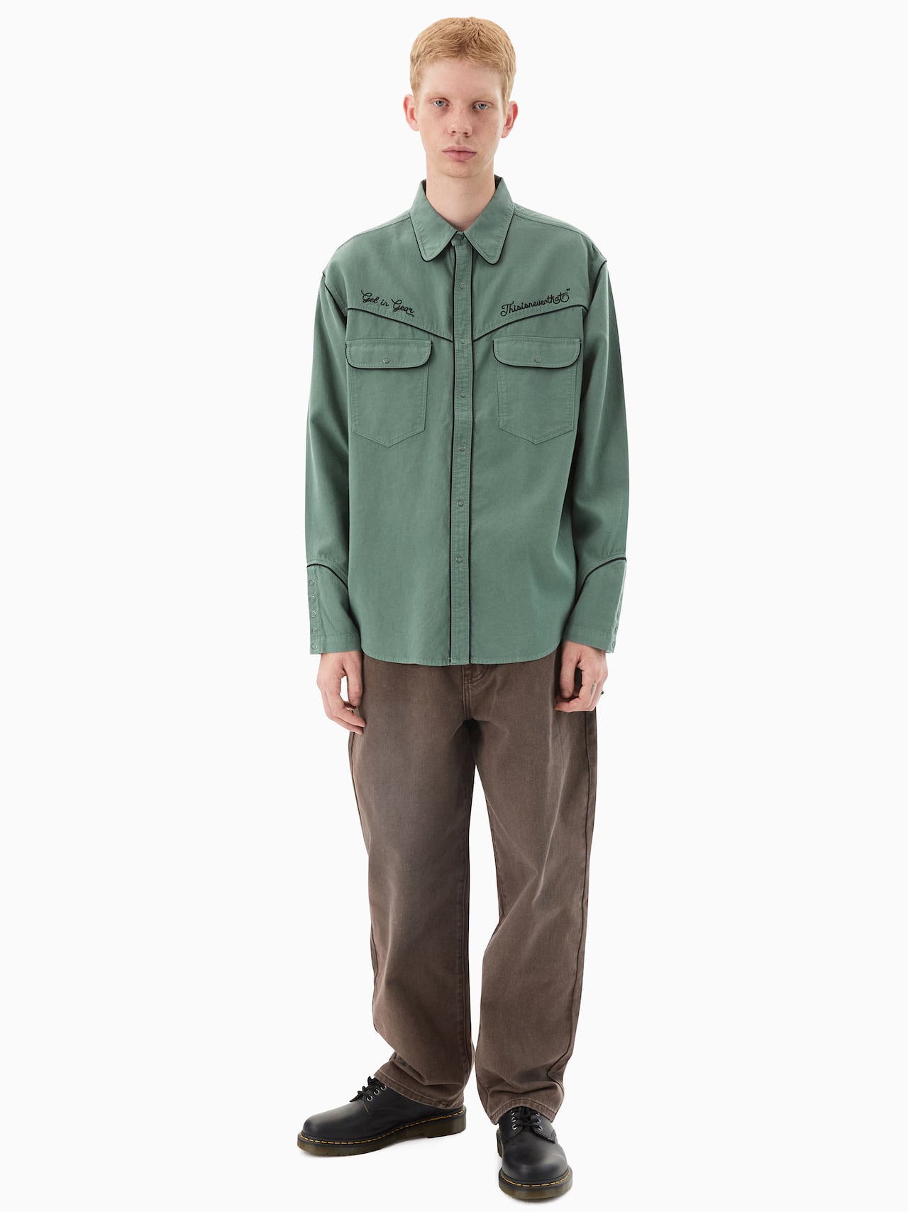 thisisneverthat - Western Shirt (Teal) product image 6 | TRAB K-Fashion Australia