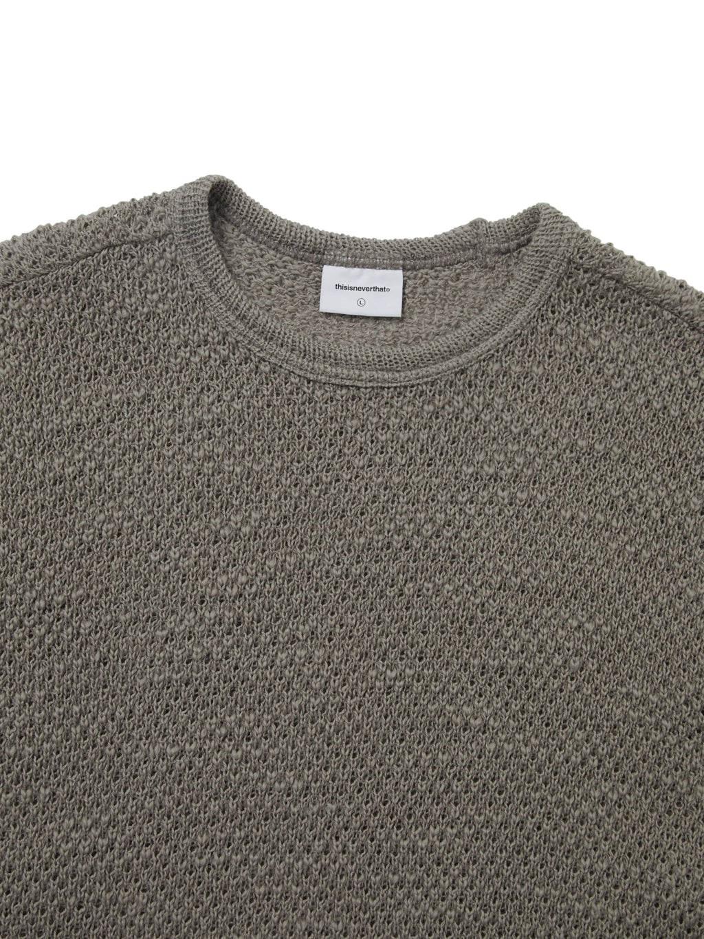 thisisneverthat - Wool Crochet Knit L/S Crew (beige) product image 2 | TRAB K-Fashion Australia