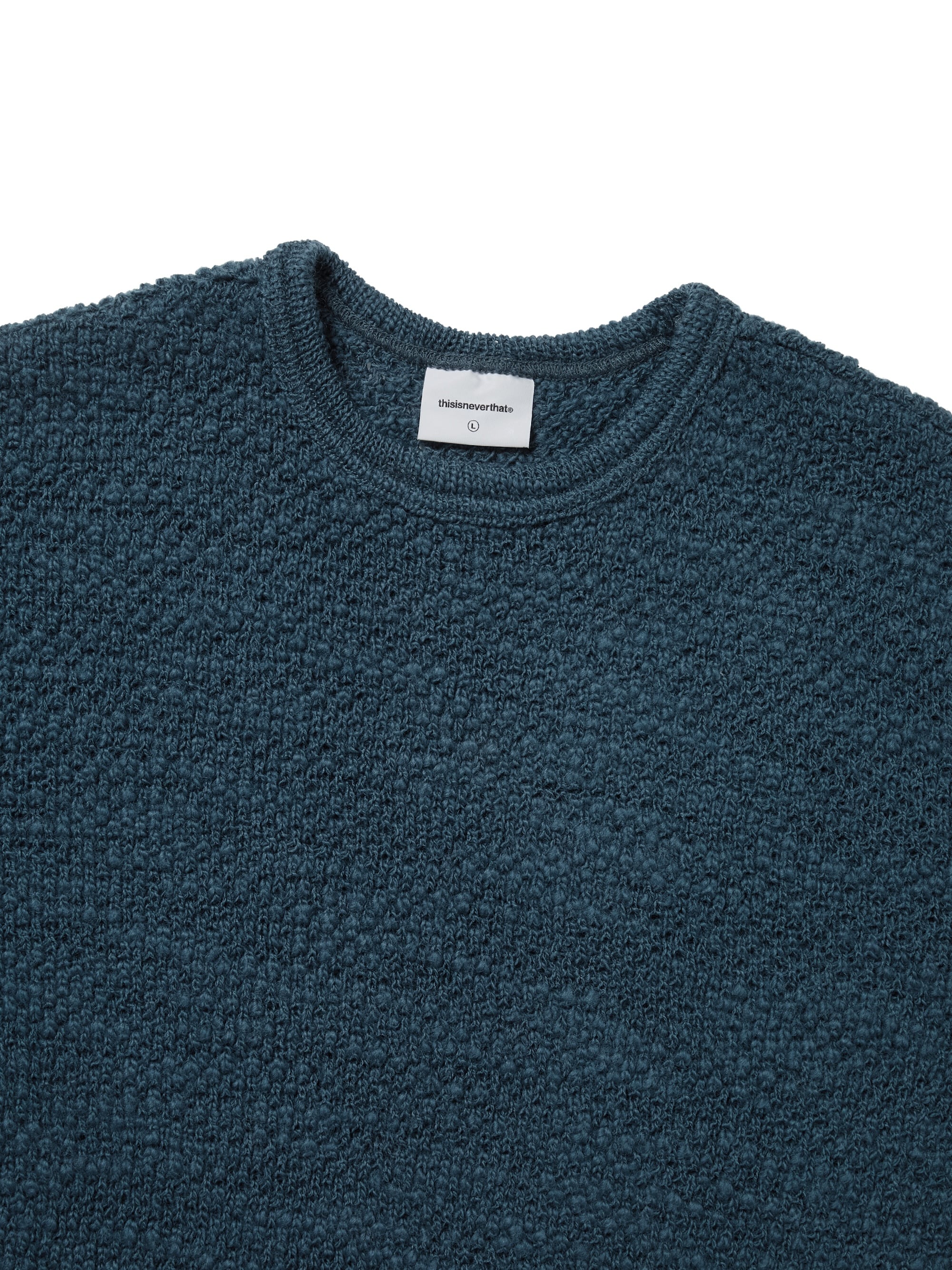 thisisneverthat - Wool Crochet Knit L/S Crew (blue) product image 2 | TRAB K-Fashion Australia