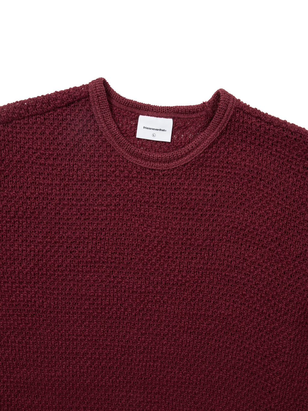 thisisneverthat - Wool Crochet Knit L/S Crew (red) product image 2 | TRAB K-Fashion Australia