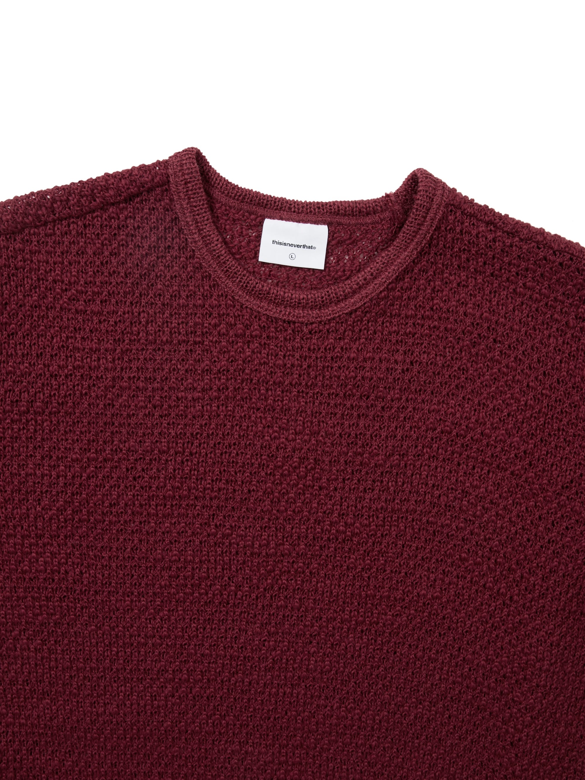 thisisneverthat - Wool Crochet Knit L/S Crew (red) product image 2 | TRAB K-Fashion Australia
