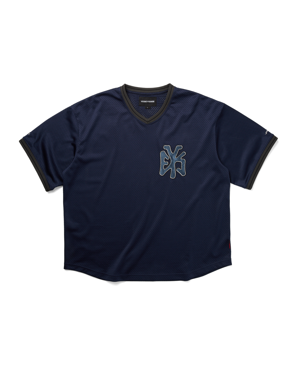 yeseyesee - Y.E.S Mesh Baseball Tee (Navy) product image 1 | TRAB K-Fashion Australia