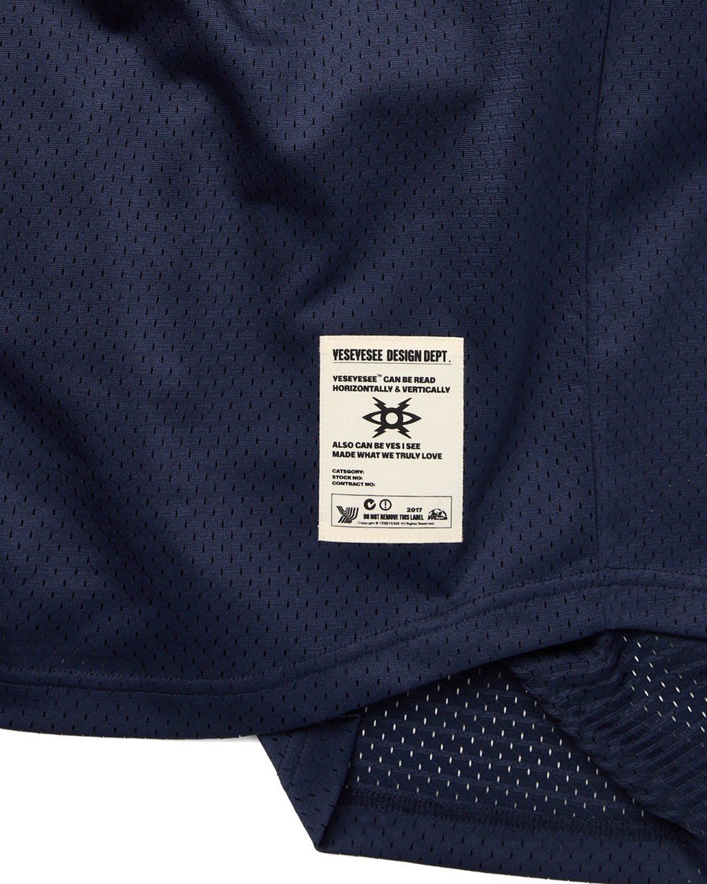 yeseyesee - Y.E.S Mesh Baseball Tee (Navy) product image 6 | TRAB K-Fashion Australia