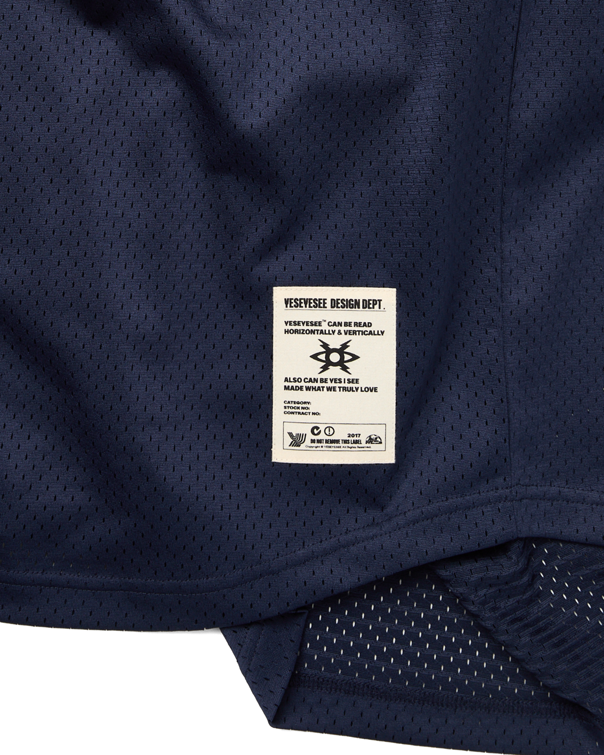 yeseyesee - Y.E.S Mesh Baseball Tee (Navy) product image 6 | TRAB K-Fashion Australia