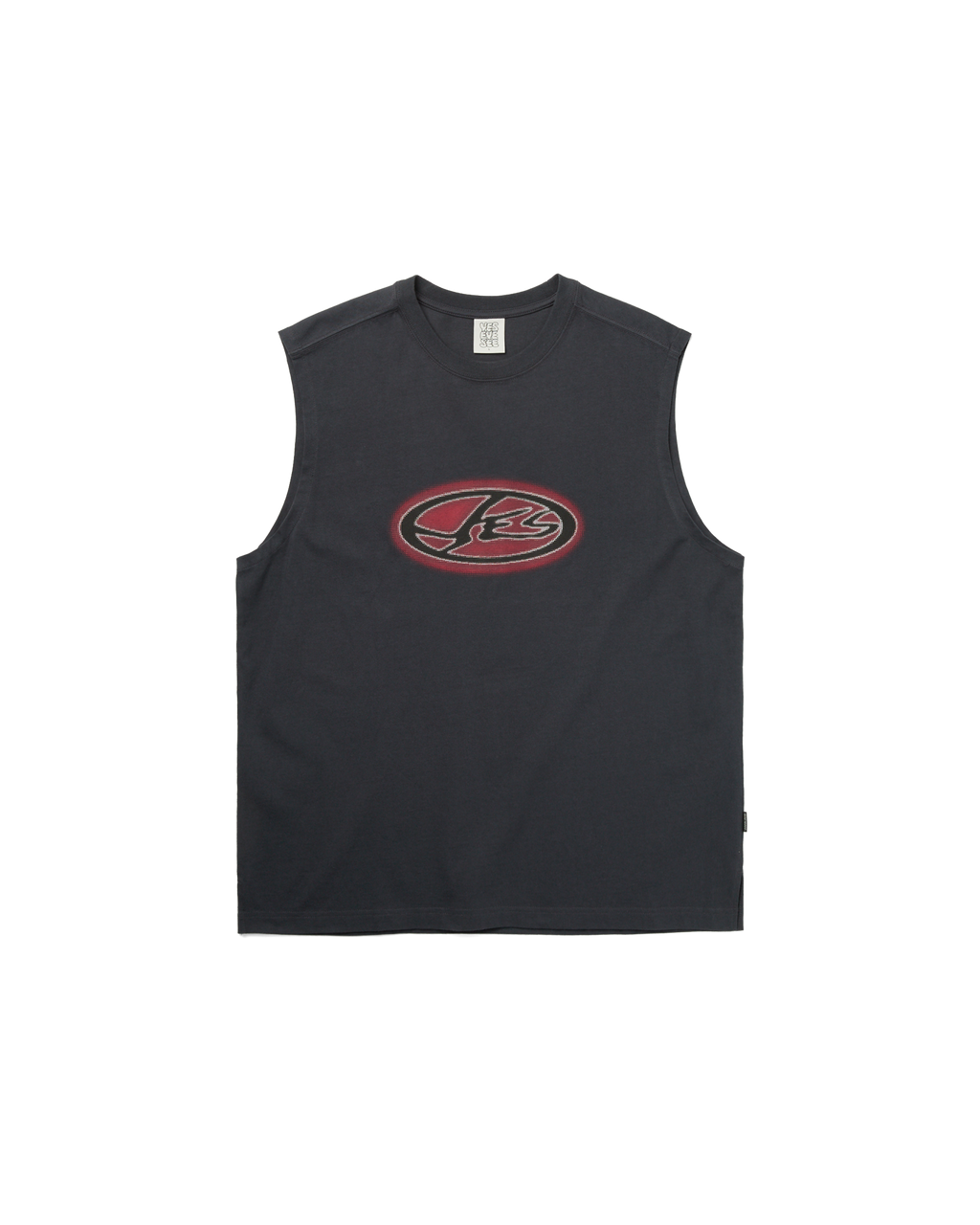 yeseyesee - Y.E.S Oval Logo Sleeveless (Charcoal) product image 1 | TRAB K-Fashion Australia