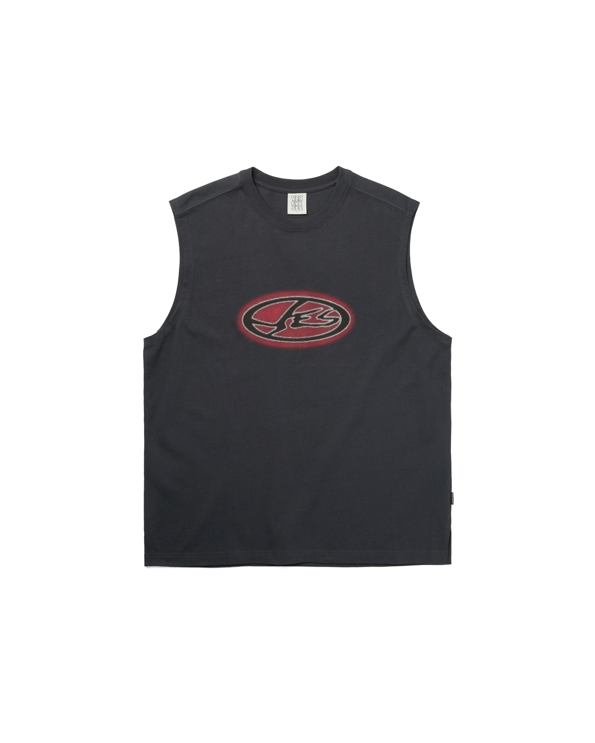 yeseyesee - Y.E.S Oval Logo Sleeveless (Charcoal) product image 1 | TRAB K-Fashion Australia
