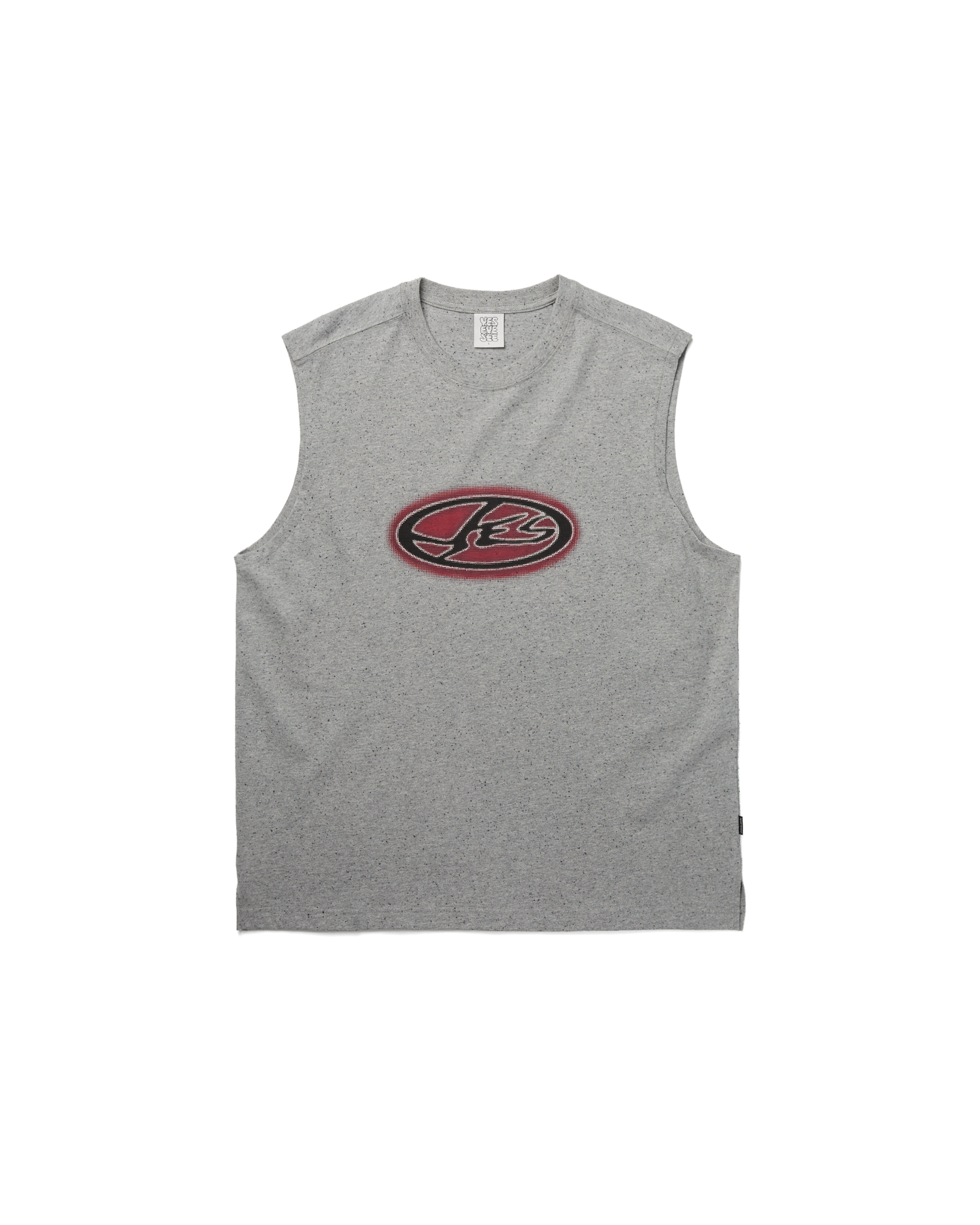 yeseyesee - Y.E.S Oval Logo Sleeveless (Grey) product image 1 | TRAB K-Fashion Australia