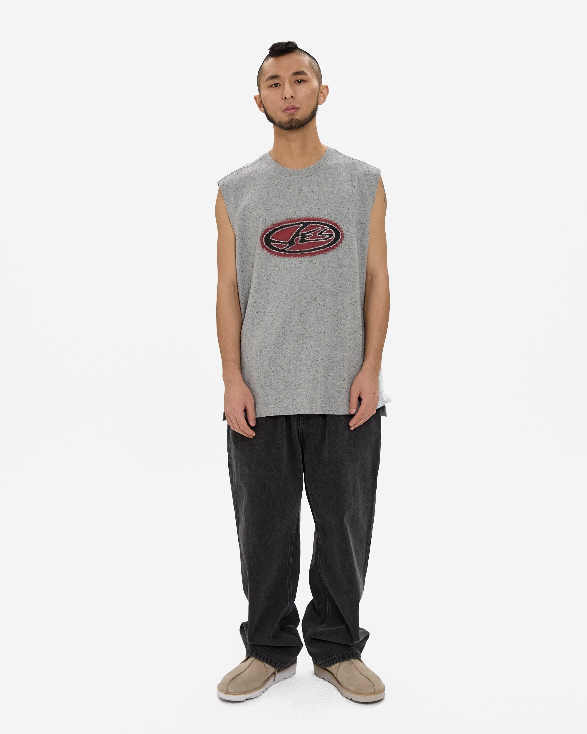 yeseyesee - Y.E.S Oval Logo Sleeveless (Grey) product image 6 | TRAB K-Fashion Australia