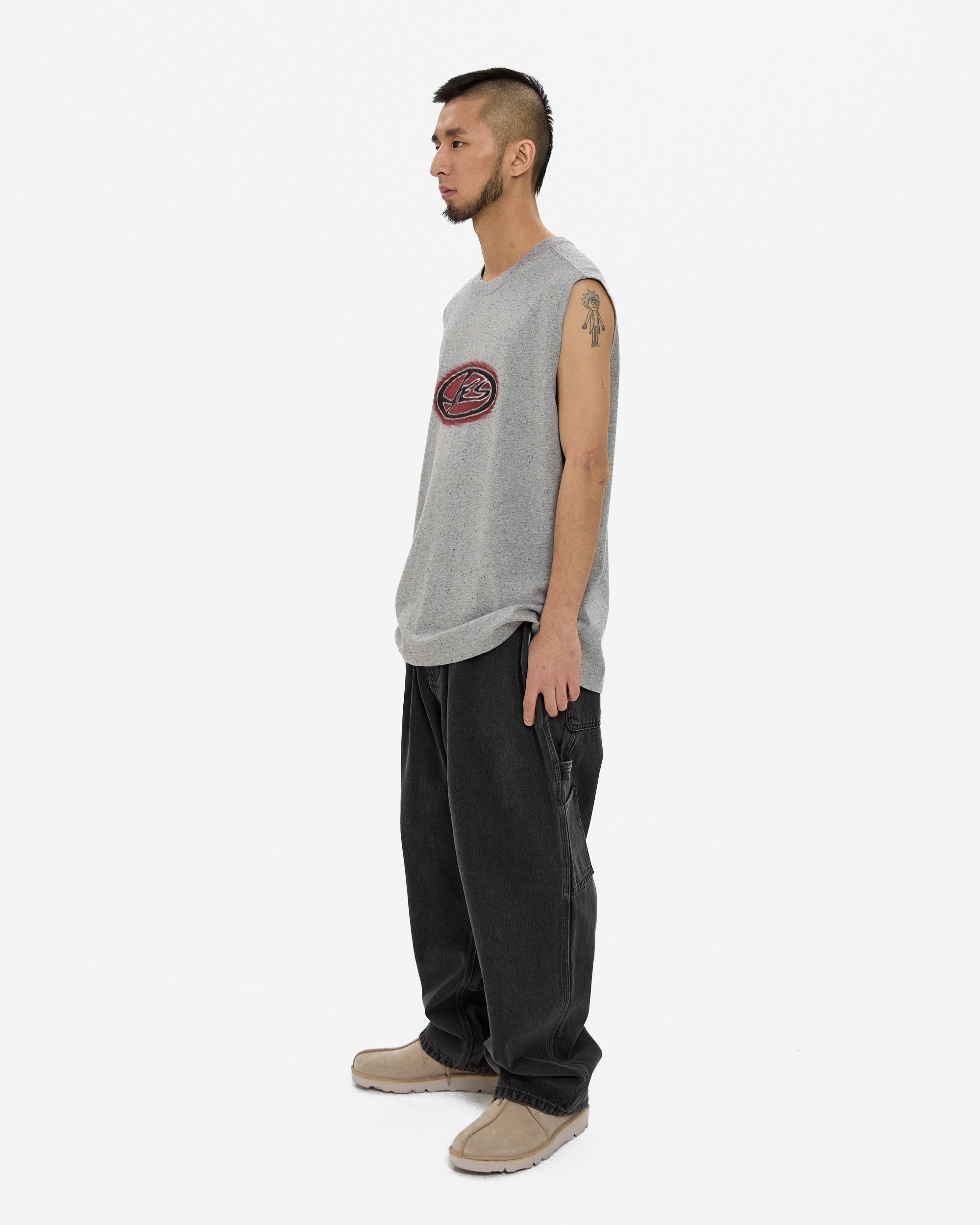 yeseyesee - Y.E.S Oval Logo Sleeveless (Grey) product image 7 | TRAB K-Fashion Australia