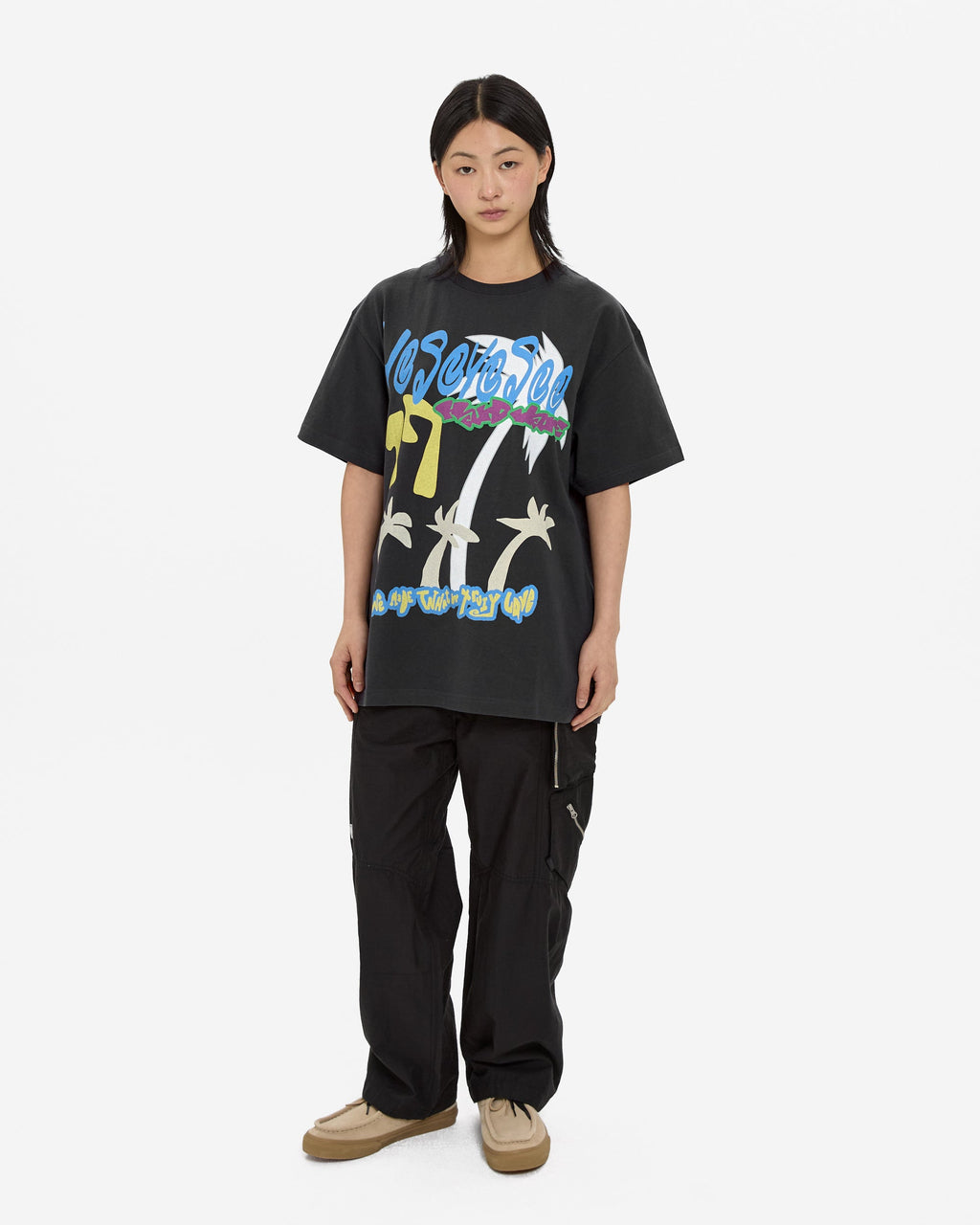 yeseyesee - Y.E.S Tropical Tee (Charcoal) product image 7 | TRAB K-Fashion Australia