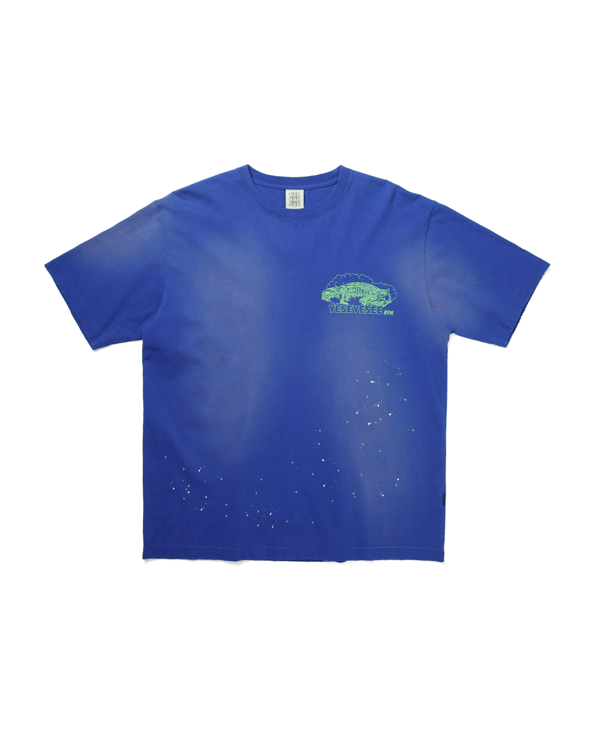 yeseyesee - Y.E.S Vintage Racing Tee (Blue) product image 1 | TRAB K-Fashion Australia