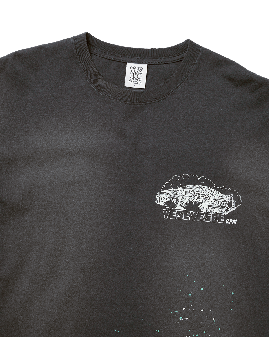 yeseyesee - Y.E.S Vintage Racing Tee (Charcoal) product image 3 | TRAB K-Fashion Australia