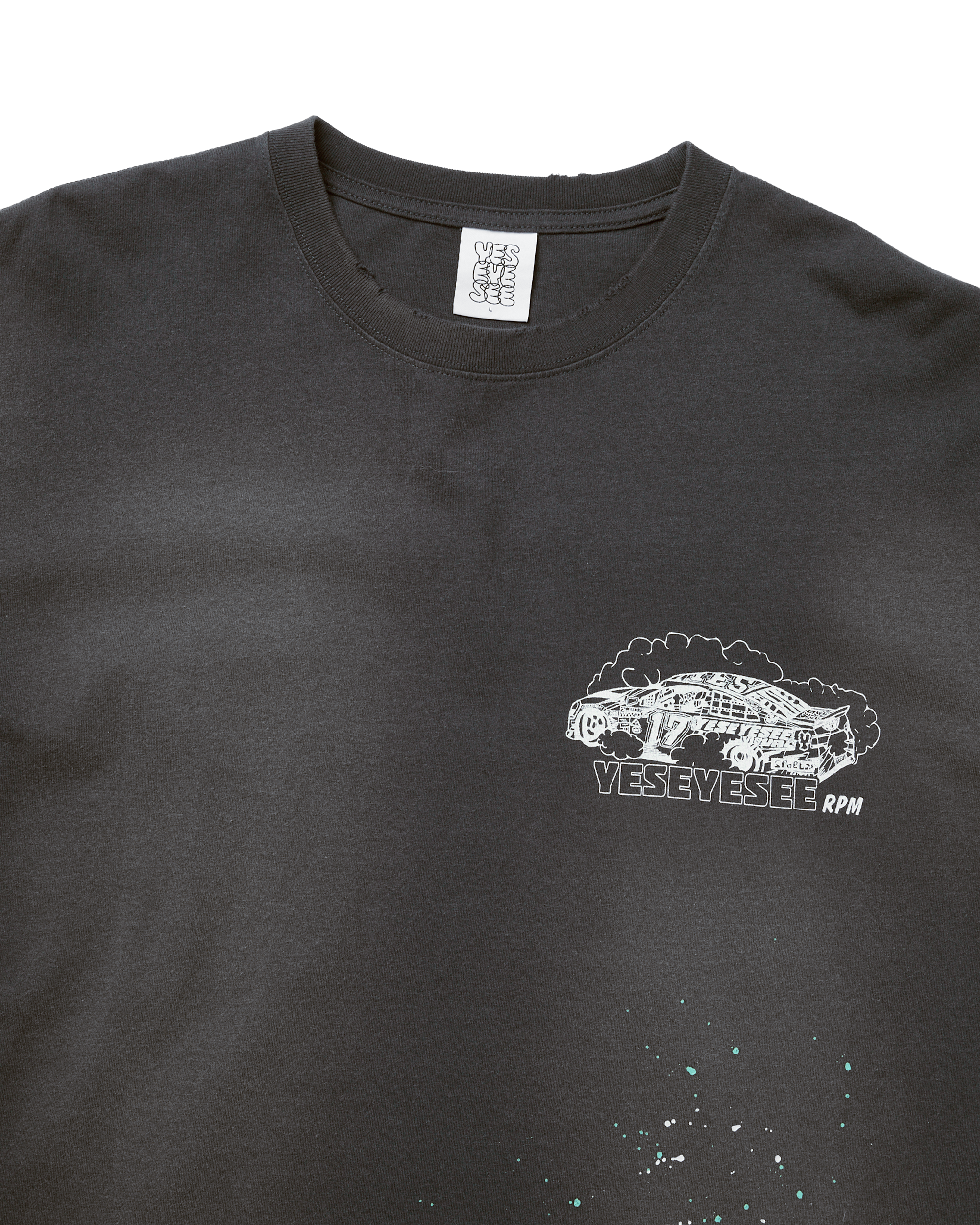 yeseyesee - Y.E.S Vintage Racing Tee (Charcoal) product image 3 | TRAB K-Fashion Australia