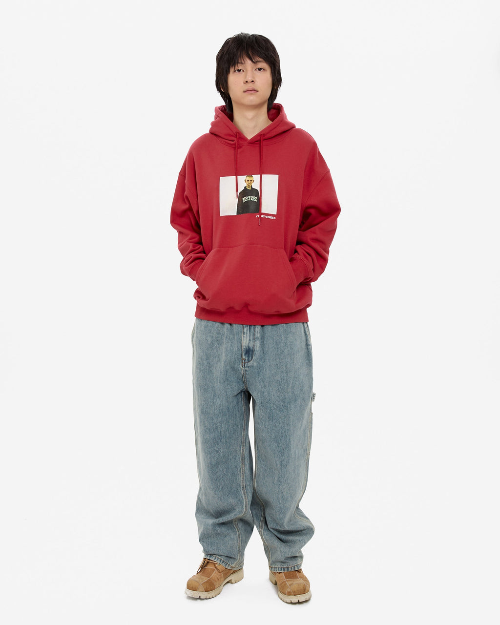 yeseyesee - Y.E.S Arch Boy Hoodie (Red) product image 7 | TRAB K-Fashion Australia
