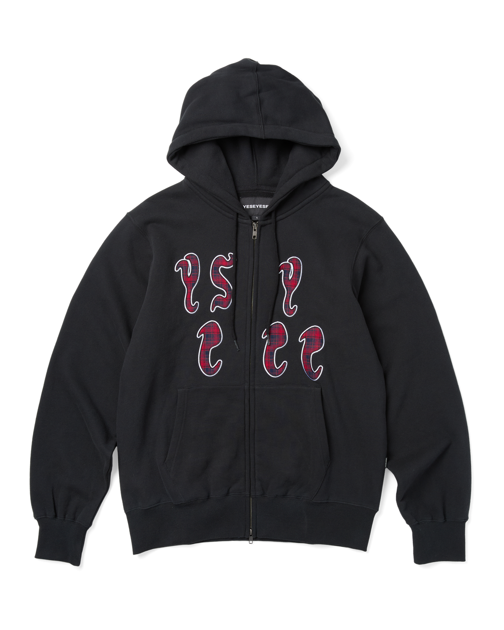 yeseyesee - Y.E.S Bully Check Zip-Up Hoodie (Black) product image 1 | TRAB K-Fashion Australia