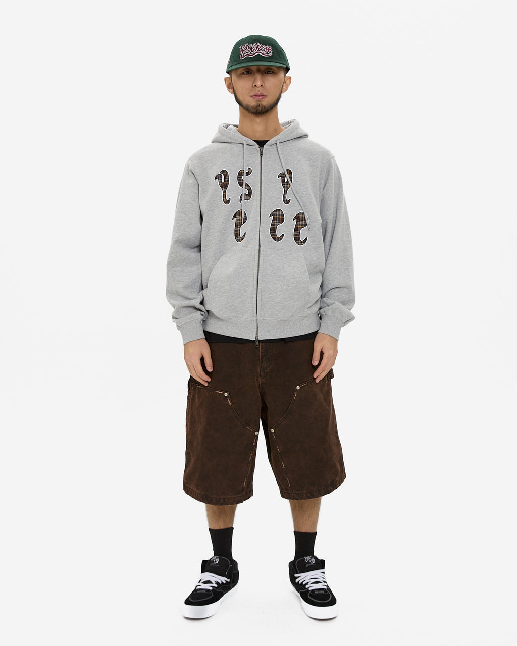 yeseyesee - Y.E.S Bully Check Zip-Up Hoodie (Grey) product image 7 | TRAB K-Fashion Australia