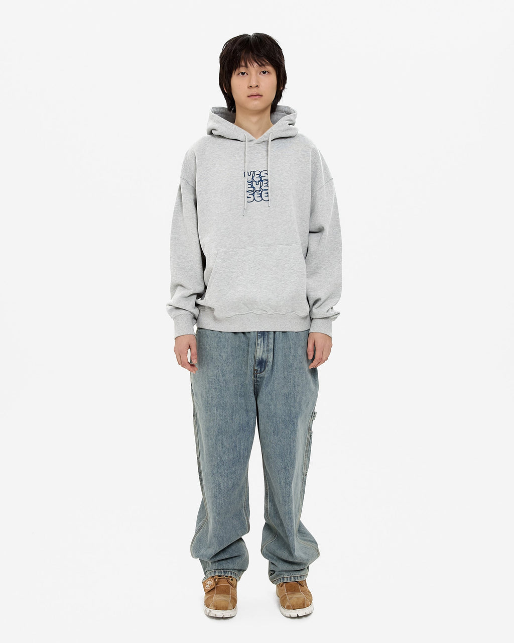 yeseyesee - Y.E.S C-Logo Hoodie (Grey) product image 7 | TRAB K-Fashion Australia