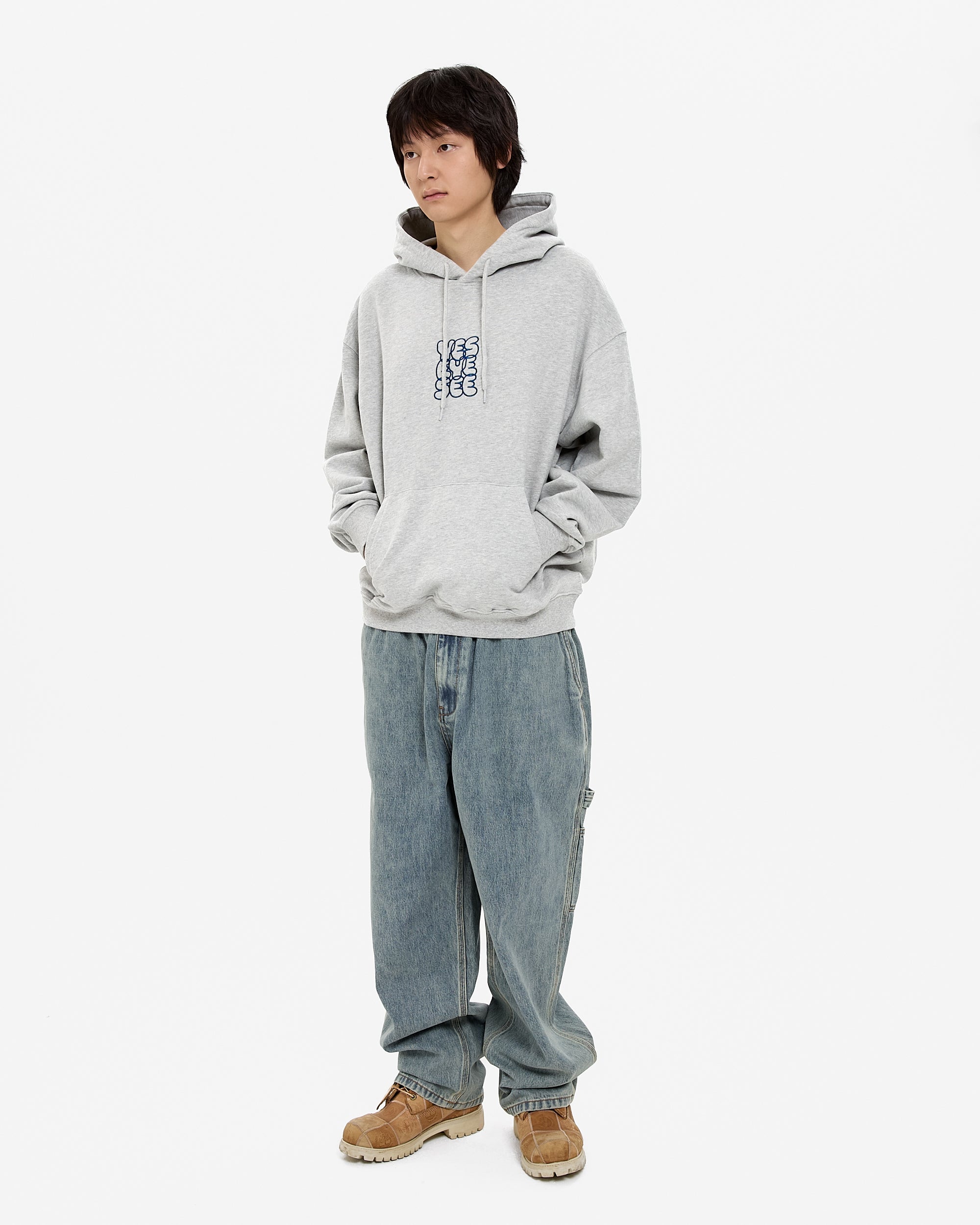 yeseyesee - Y.E.S C-Logo Hoodie (Grey) product image 8 | TRAB K-Fashion Australia