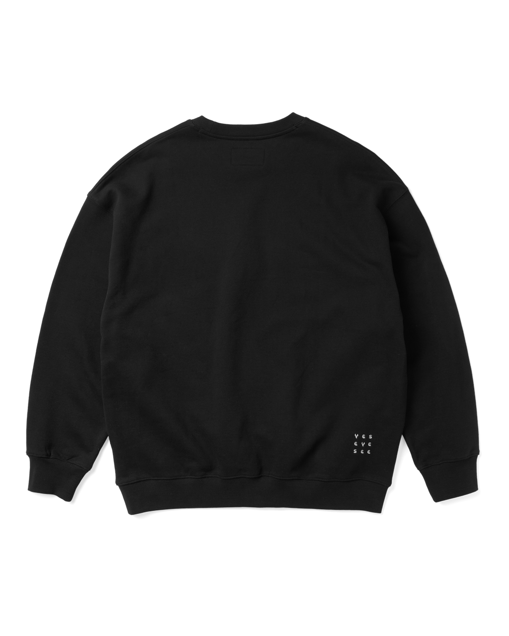 yeseyesee - Y.E.S Checkered Logo Sweatshirt (Black) product image 2 | TRAB K-Fashion Australia