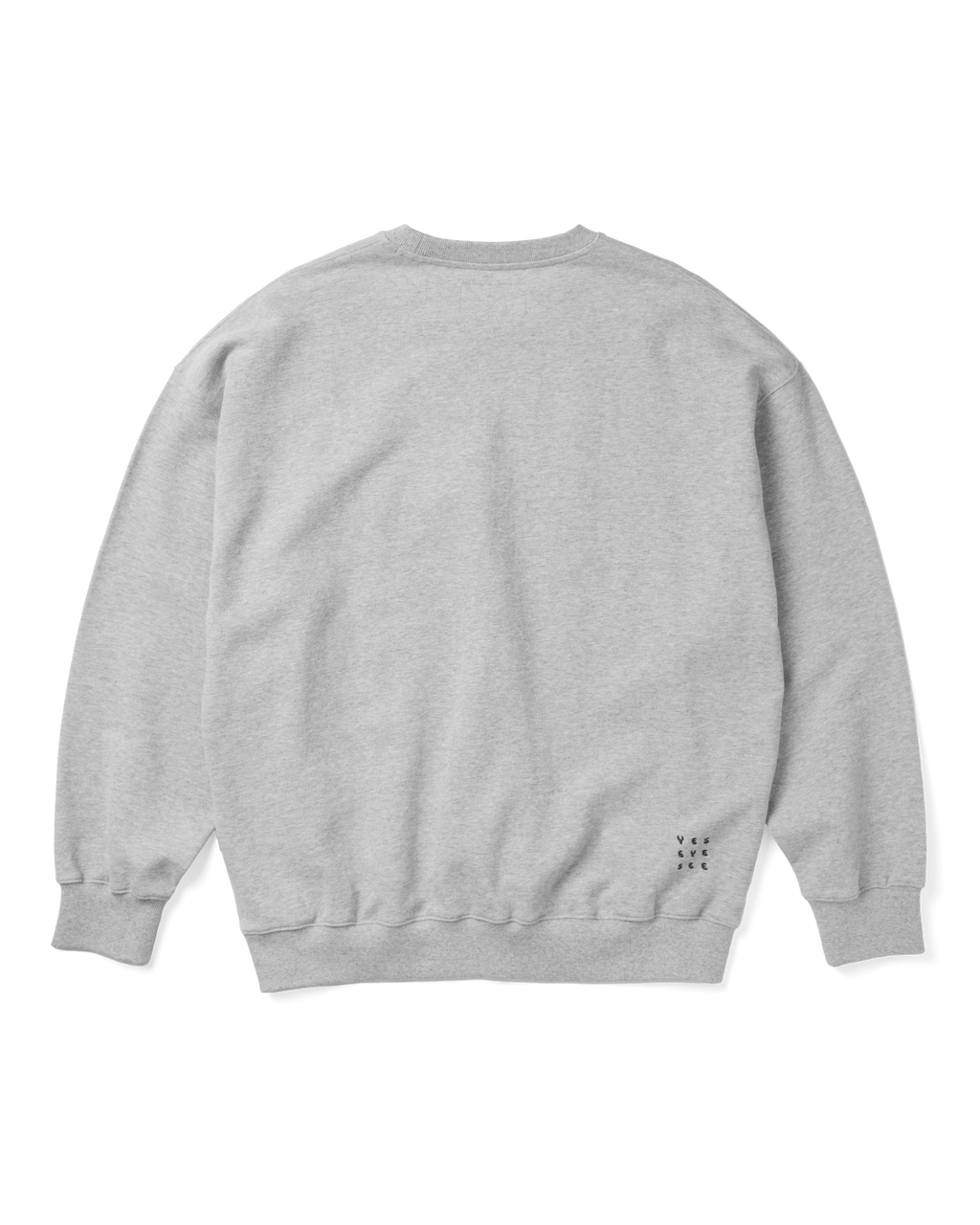 yeseyesee - Y.E.S Checkered Logo Sweatshirt (Grey) product image 2 | TRAB K-Fashion Australia
