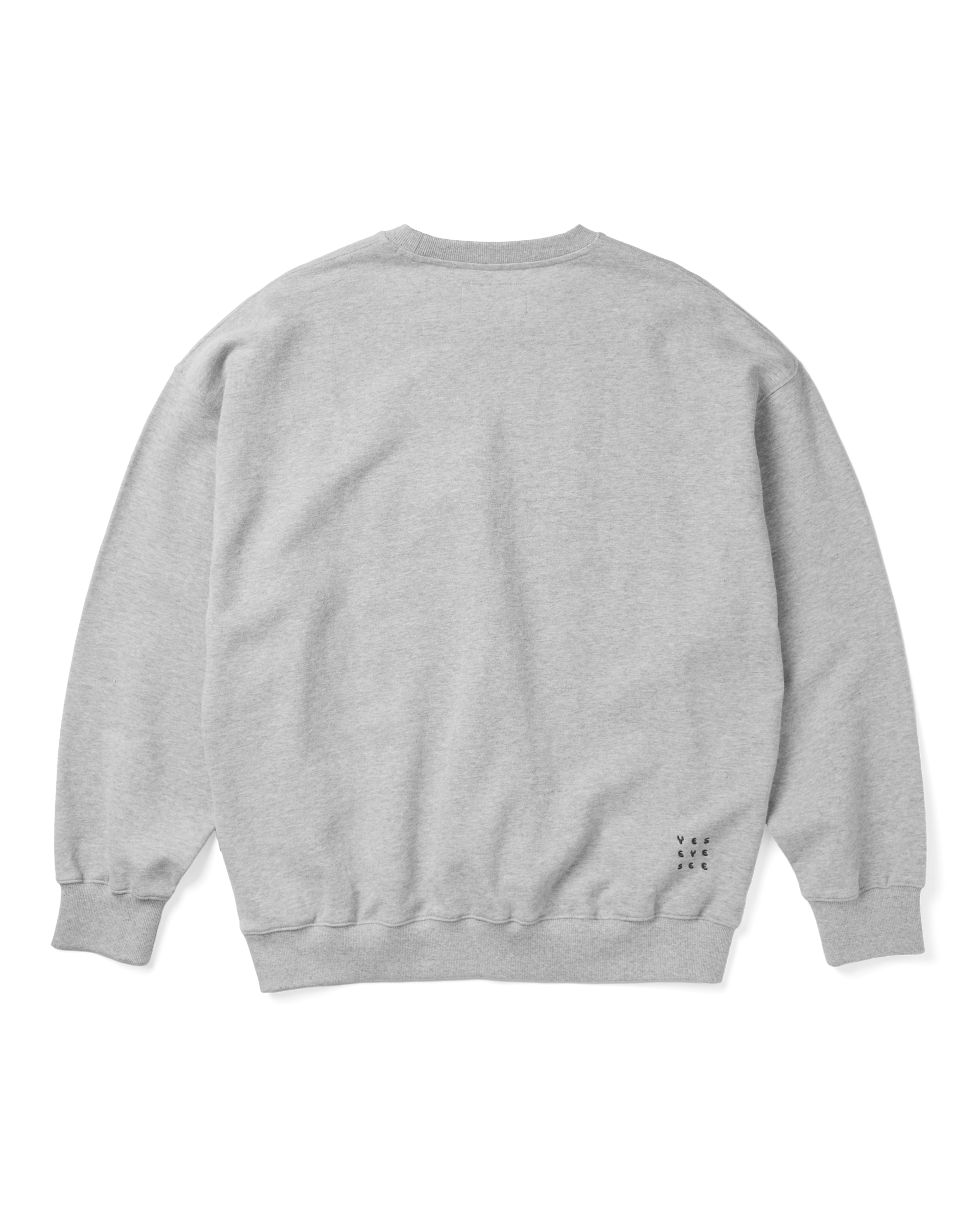 yeseyesee - Y.E.S Checkered Logo Sweatshirt (Grey) product image 2 | TRAB K-Fashion Australia