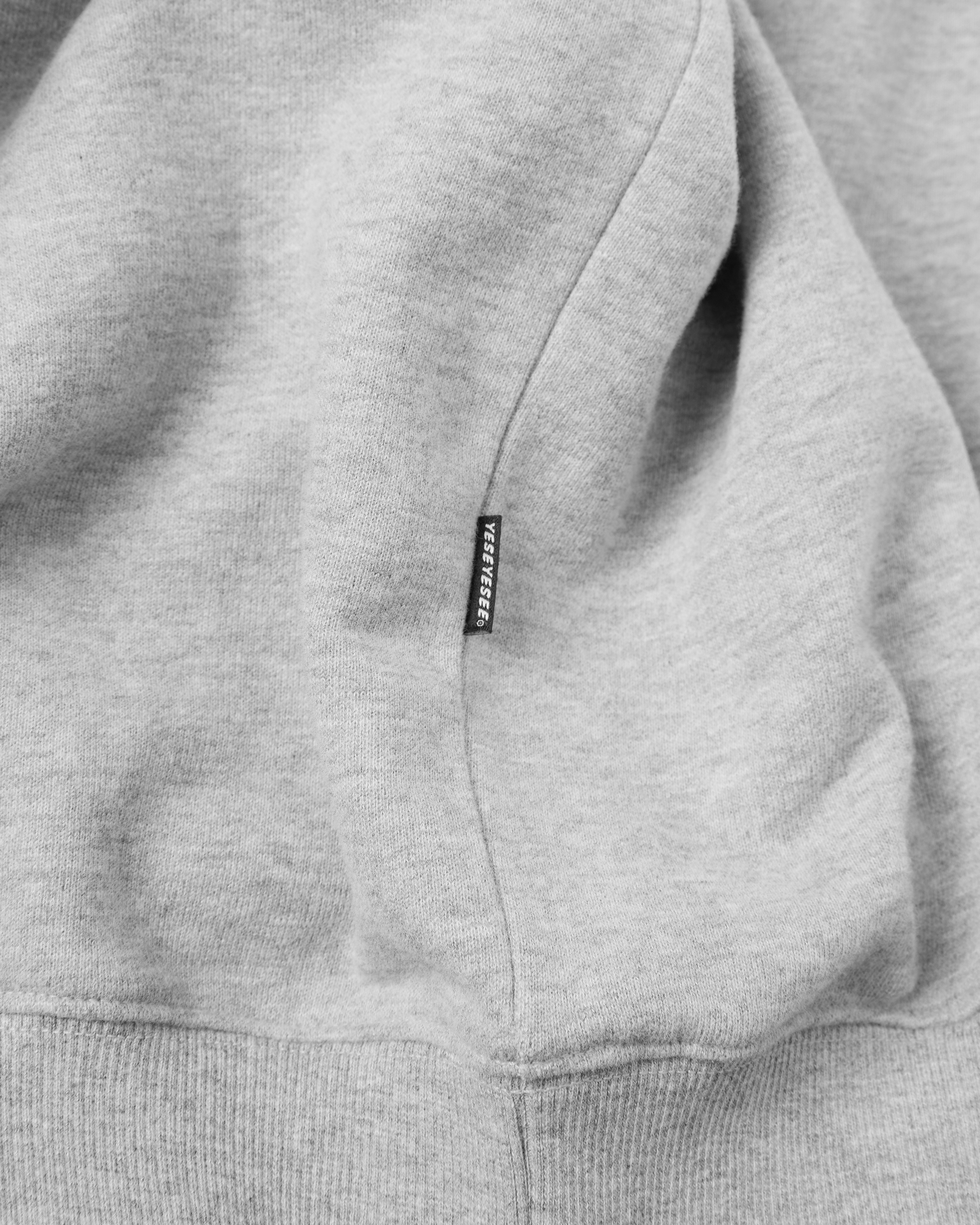 yeseyesee - Y.E.S Checkered Logo Sweatshirt (Grey) product image 4 | TRAB K-Fashion Australia