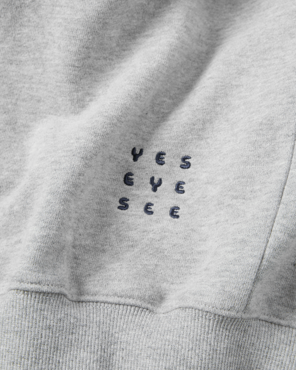 yeseyesee - Y.E.S Checkered Logo Sweatshirt (Grey) product image 5 | TRAB K-Fashion Australia