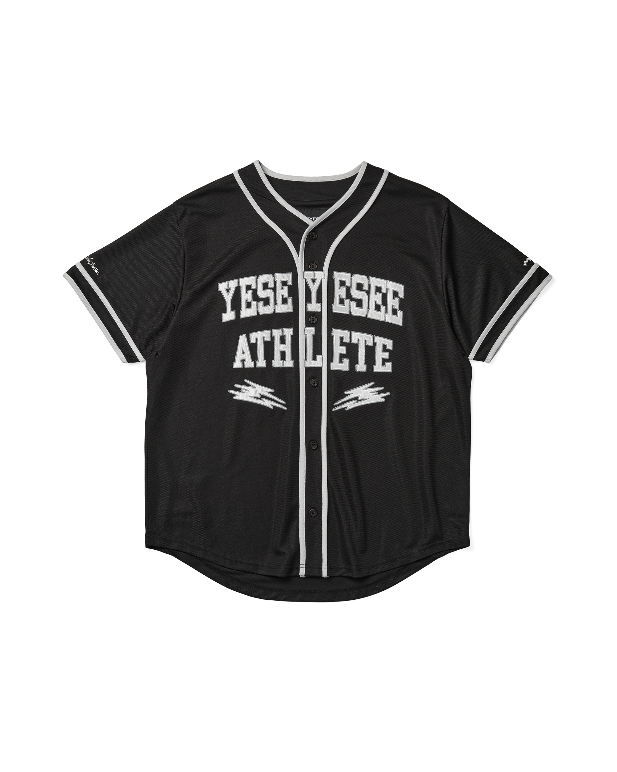 yeseyesee - Y.E.S College Baseball Jersey (Black) product image 1 | TRAB K-Fashion Australia