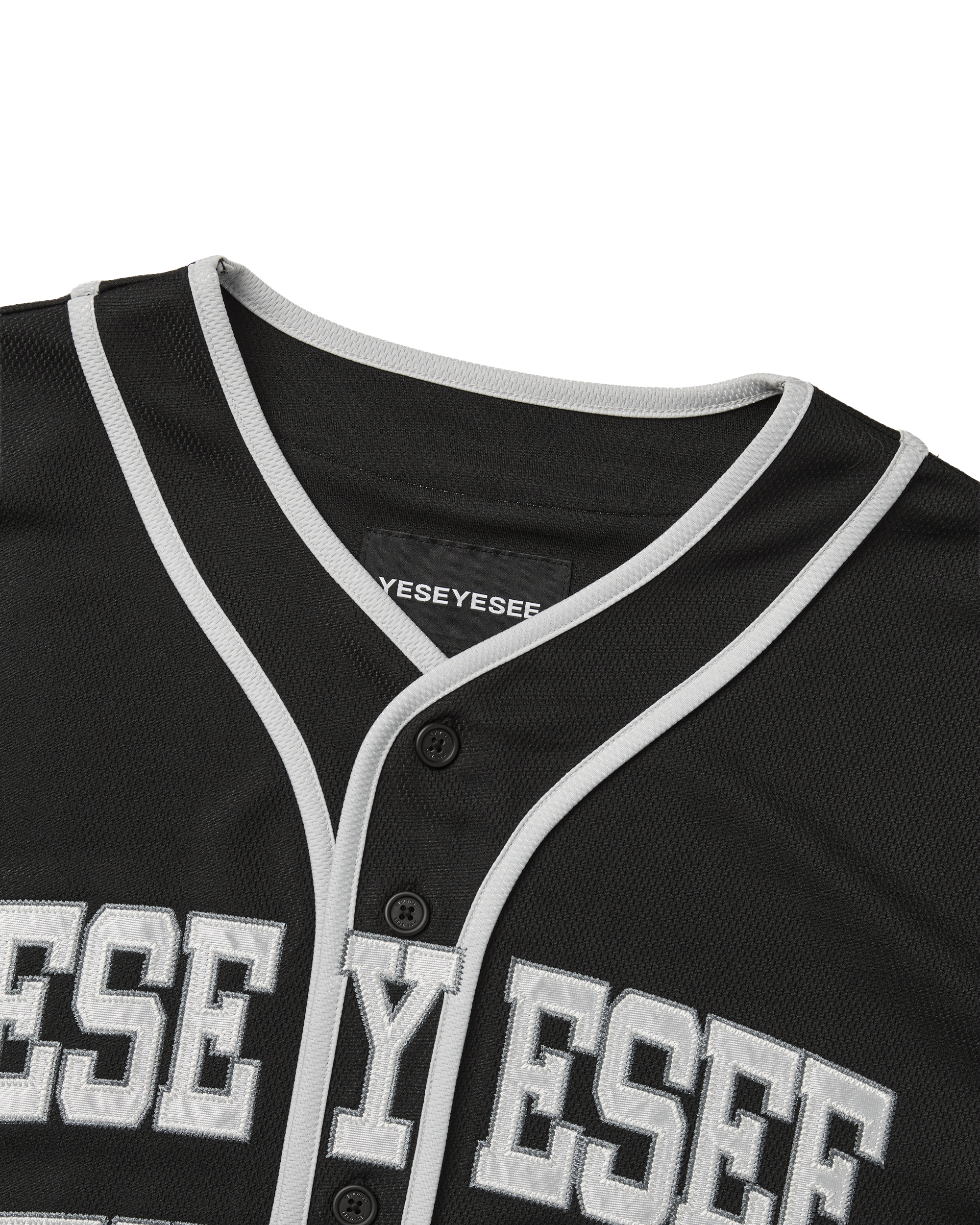 yeseyesee - Y.E.S College Baseball Jersey (Black) product image 3 | TRAB K-Fashion Australia