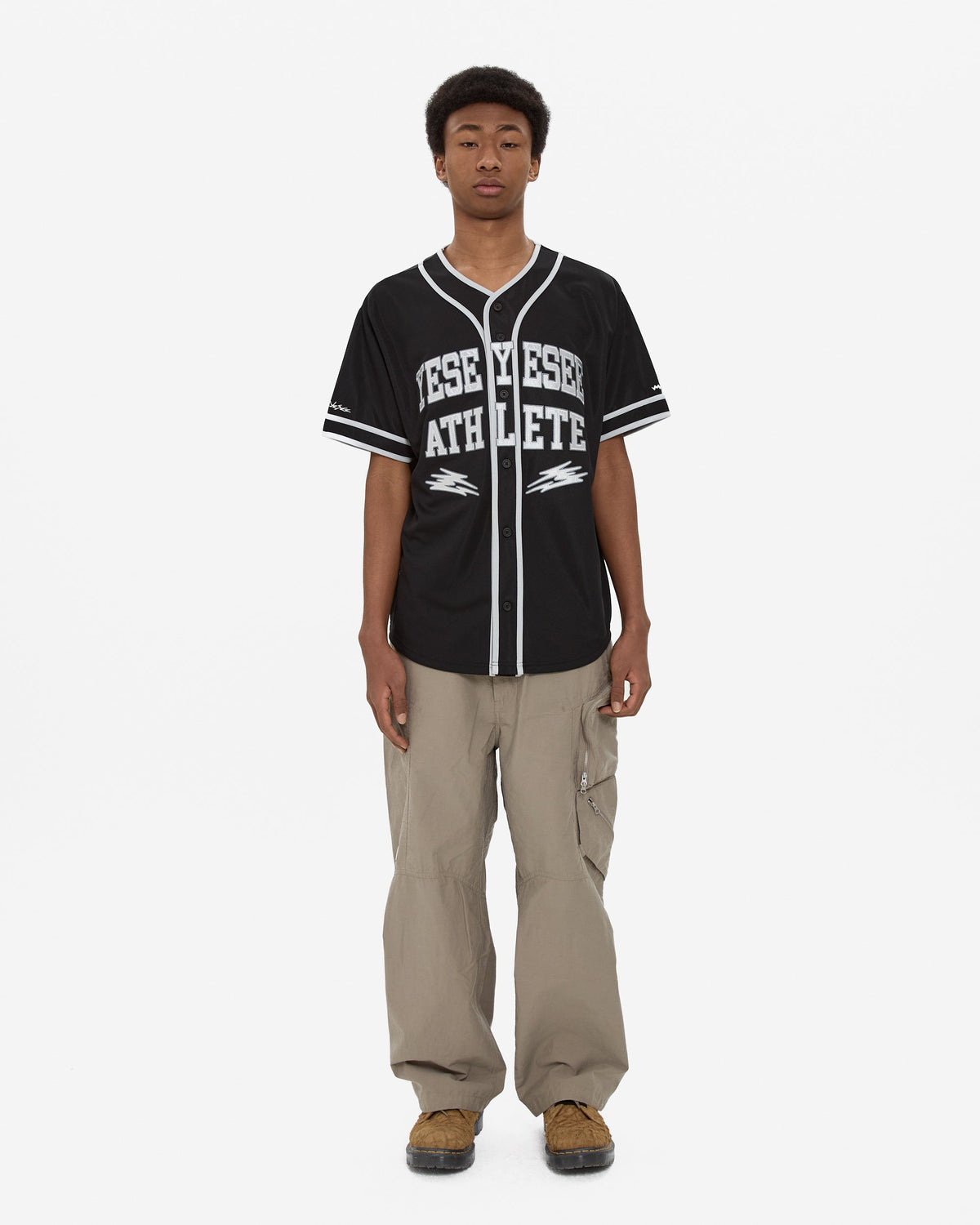 yeseyesee - Y.E.S College Baseball Jersey (Black) product image 8 | TRAB K-Fashion Australia