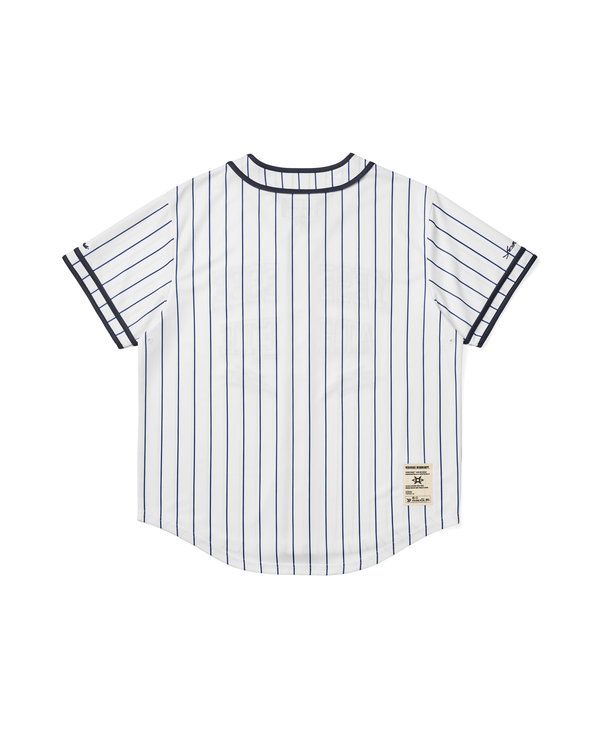 yeseyesee - Y.E.S College Baseball Jersey (White) product image 2 | TRAB K-Fashion Australia