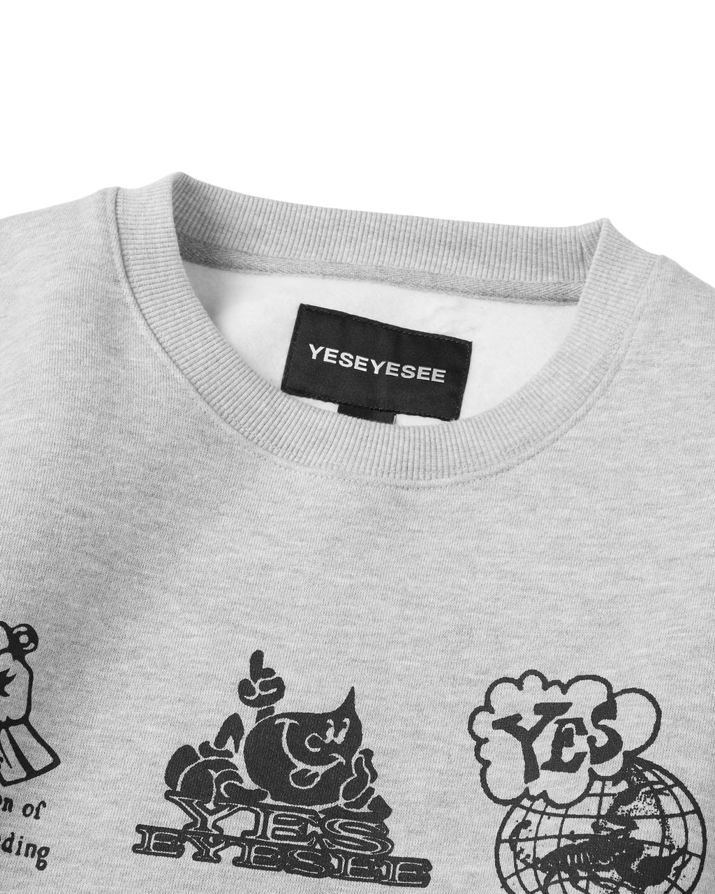 yeseyesee - Y.E.S Combine Sweatshirt (Grey) product image 3 | TRAB K-Fashion Australia
