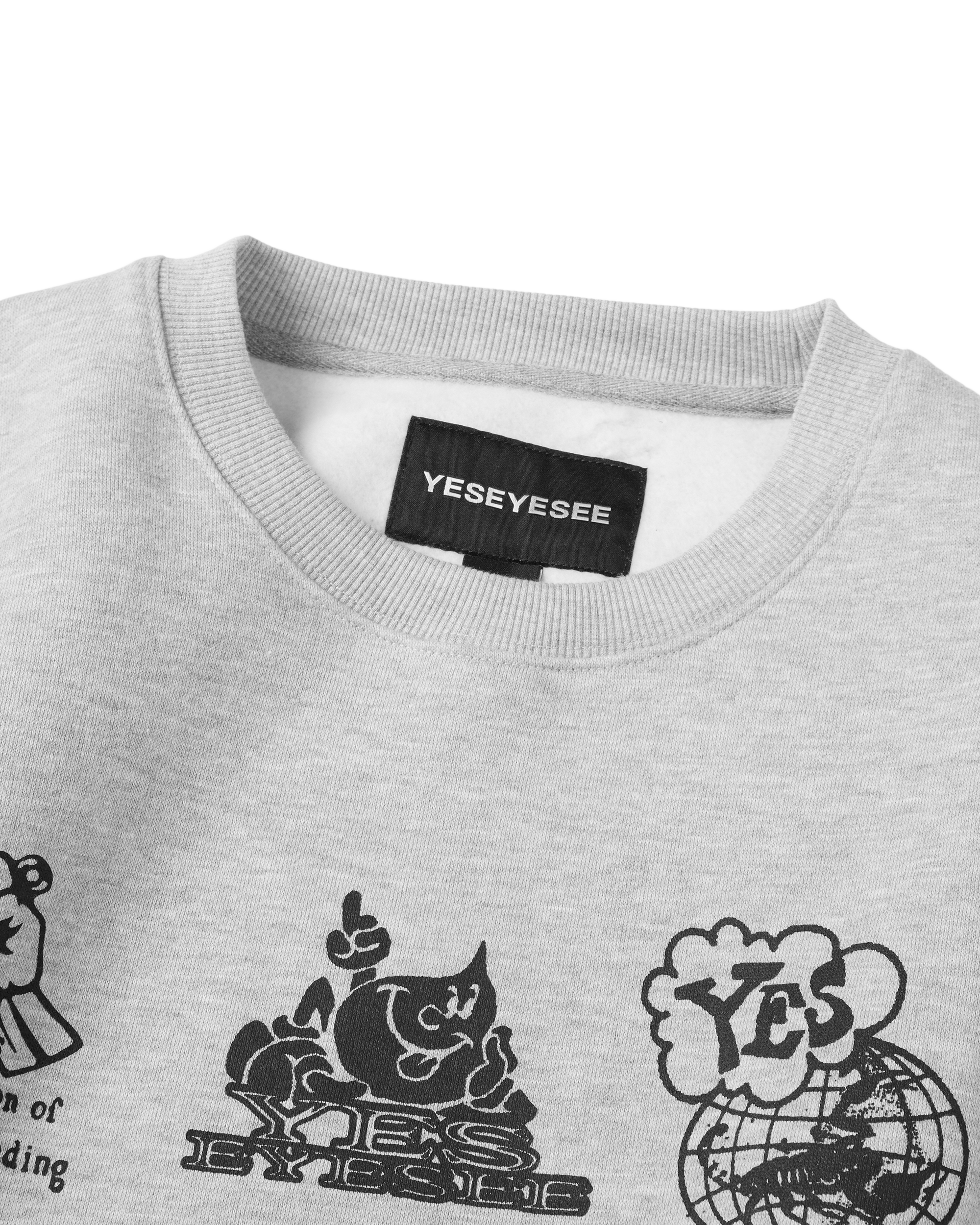 yeseyesee - Y.E.S Combine Sweatshirt (Grey) product image 3 | TRAB K-Fashion Australia